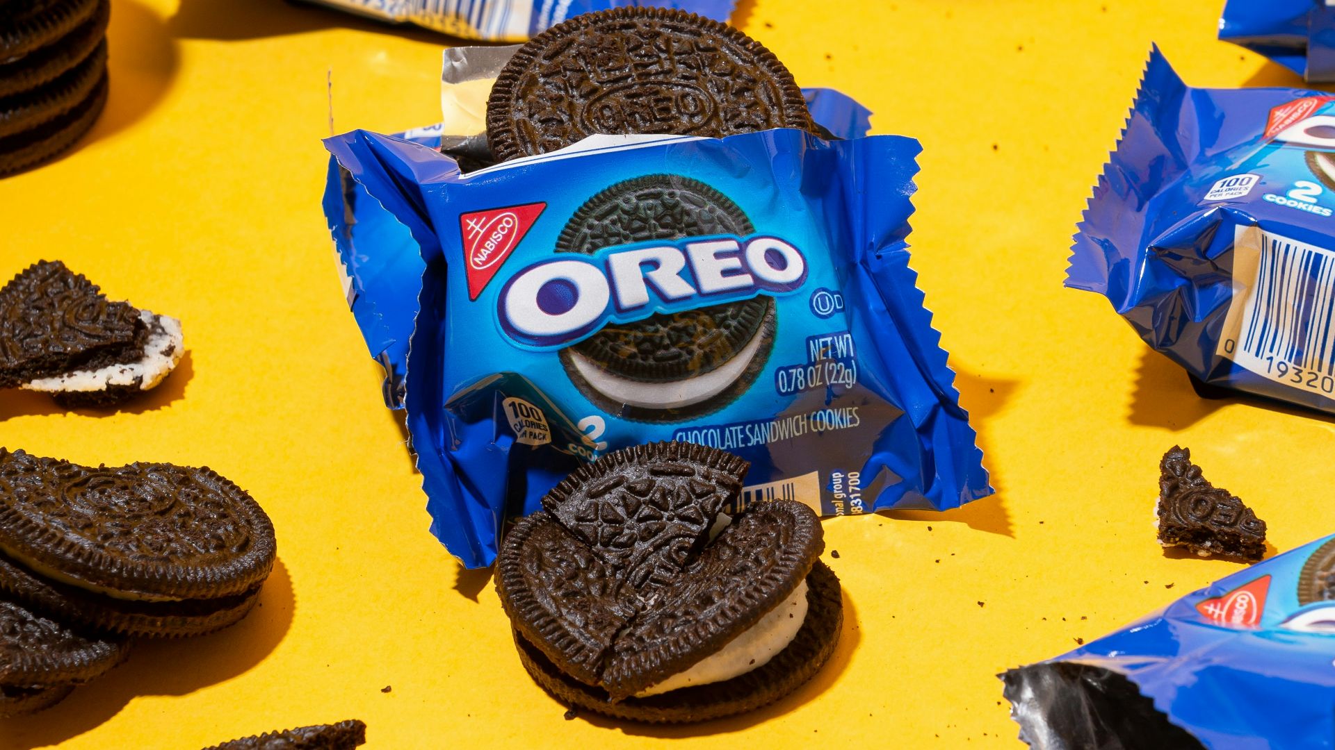 blue and yellow plastic pack