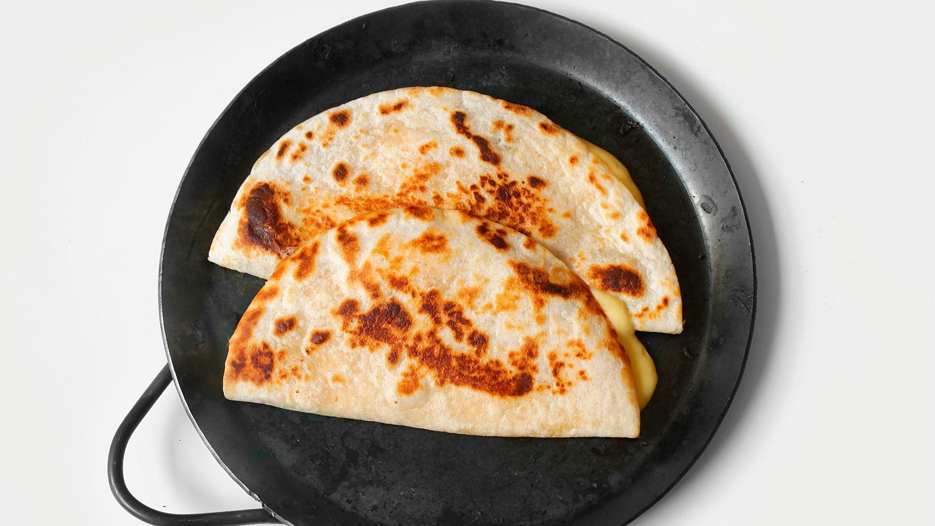 black round plate with food