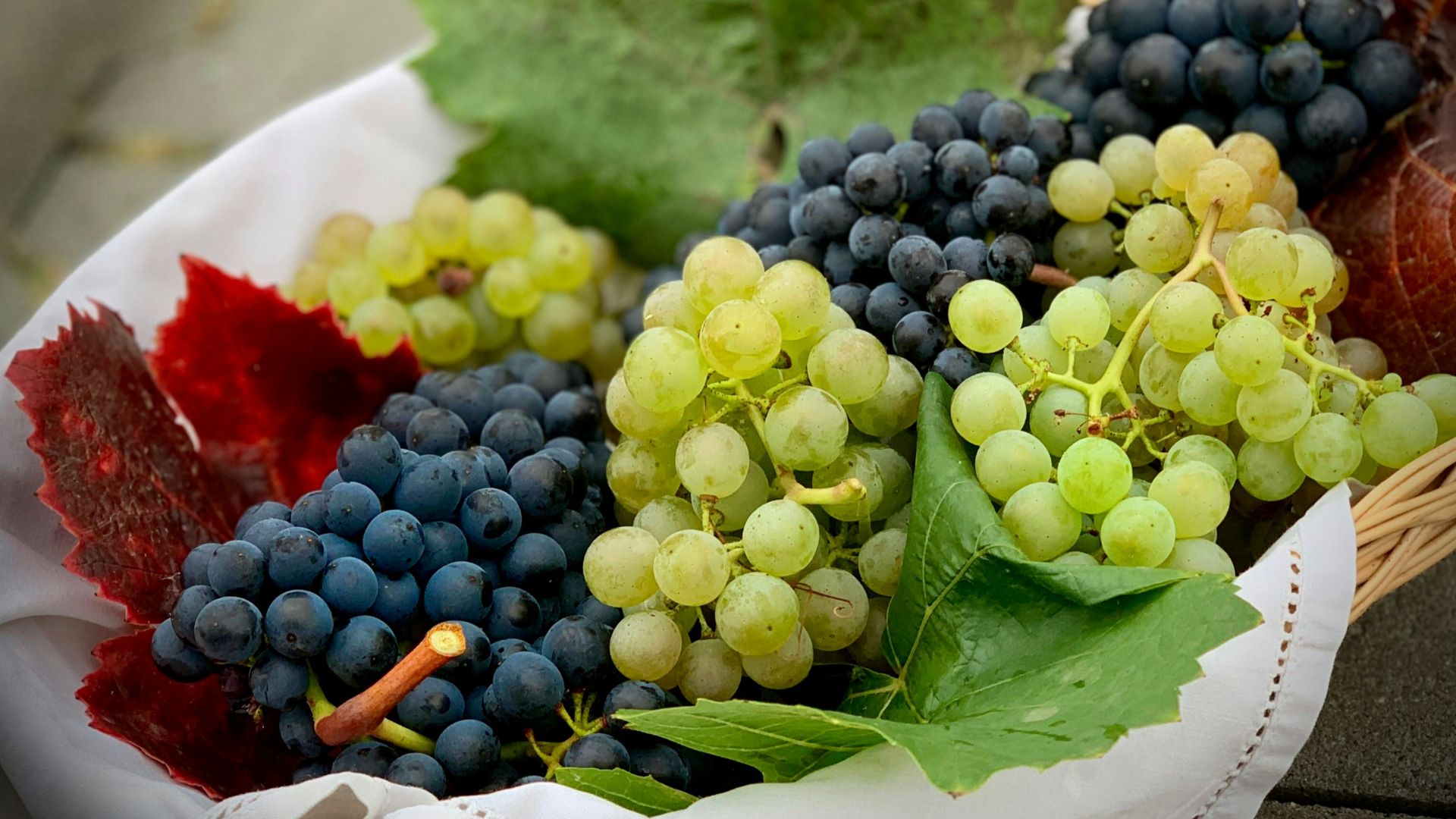green grapes on white ceramic bowl