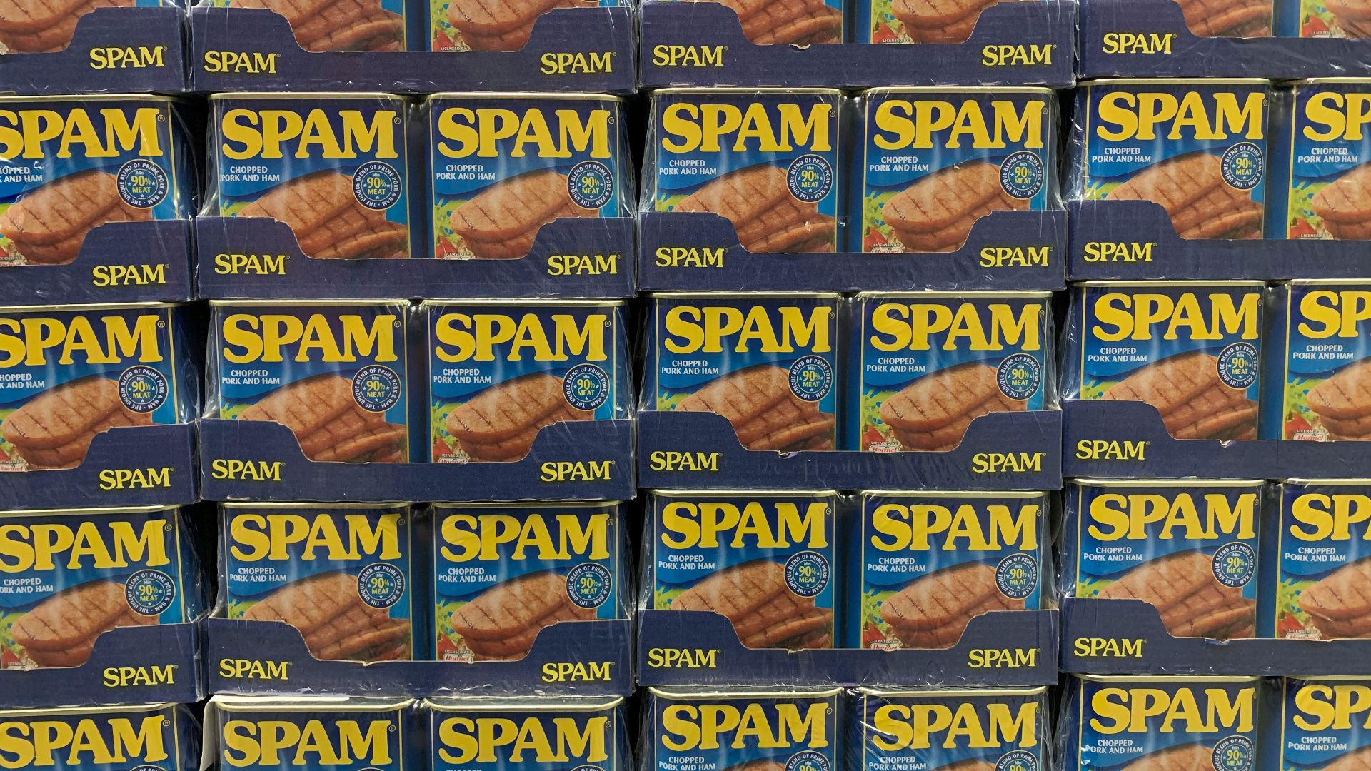 blue and brown cardboard boxes