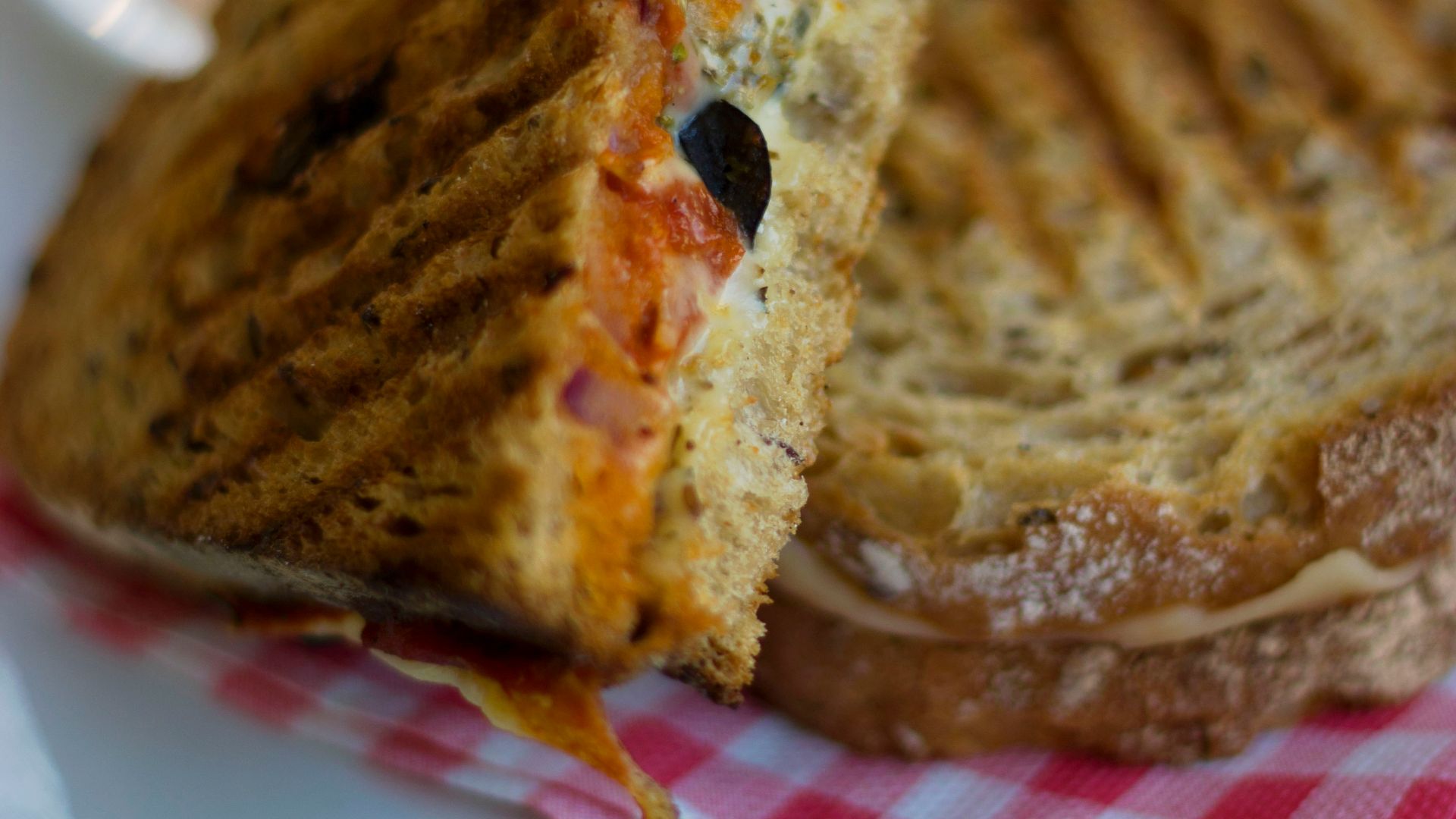 grilled breads on plate