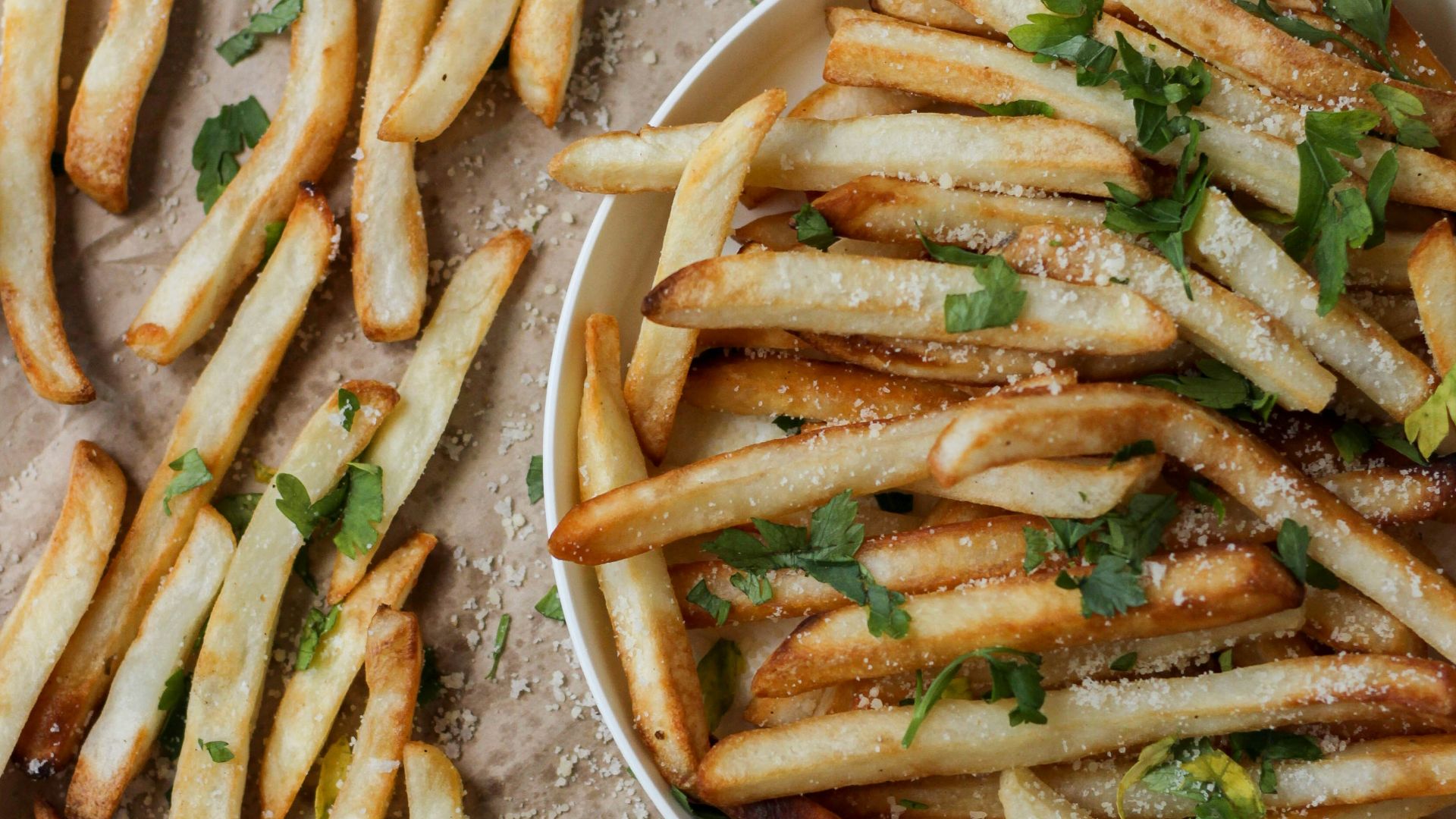 french fries on white ceramic plate