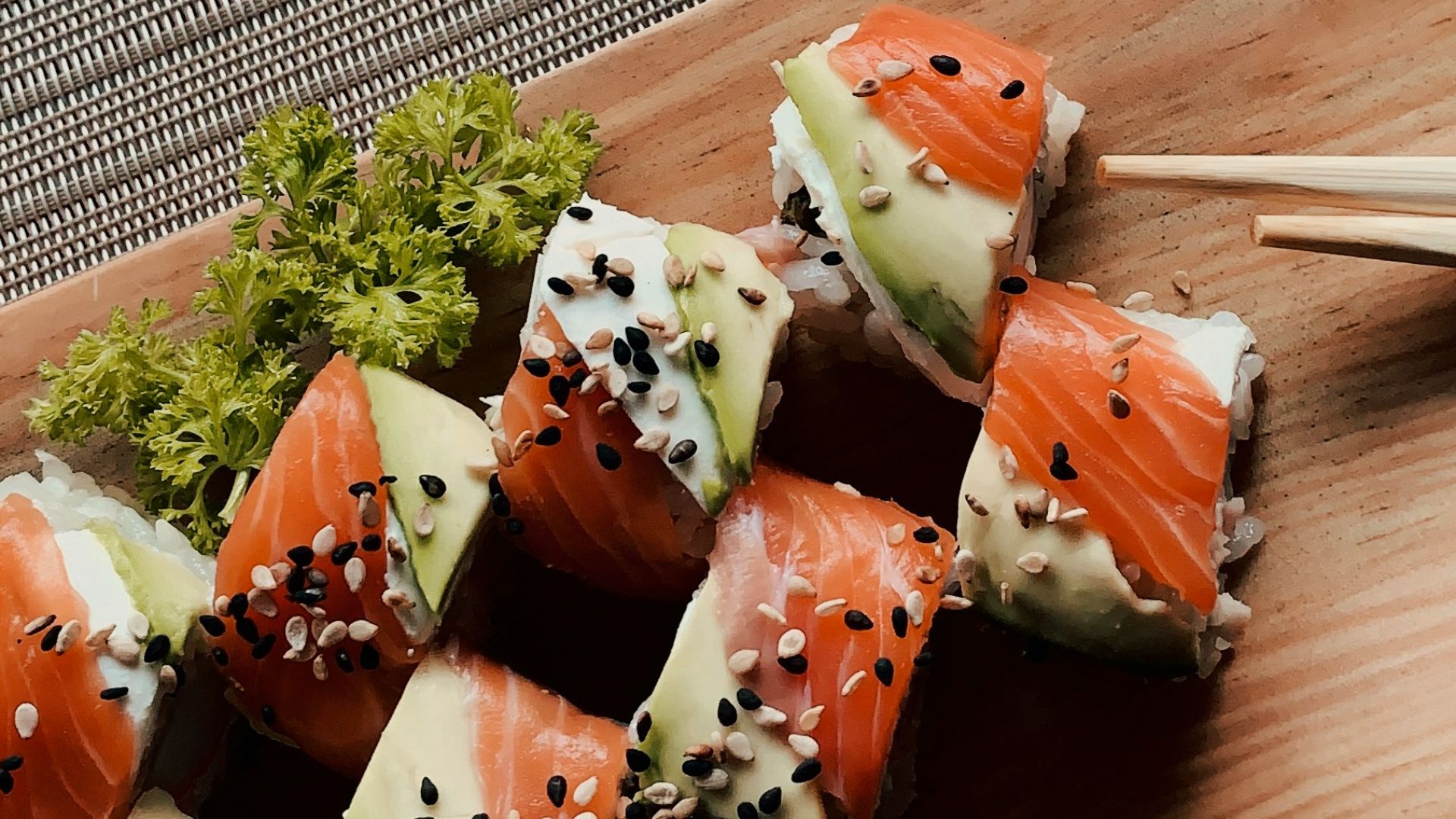 sushi on white ceramic plate