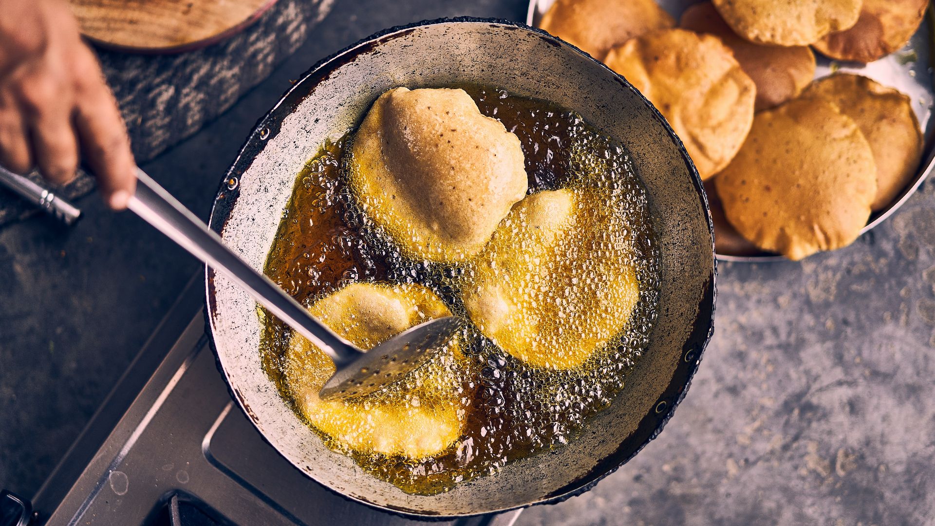 fried food on black pan