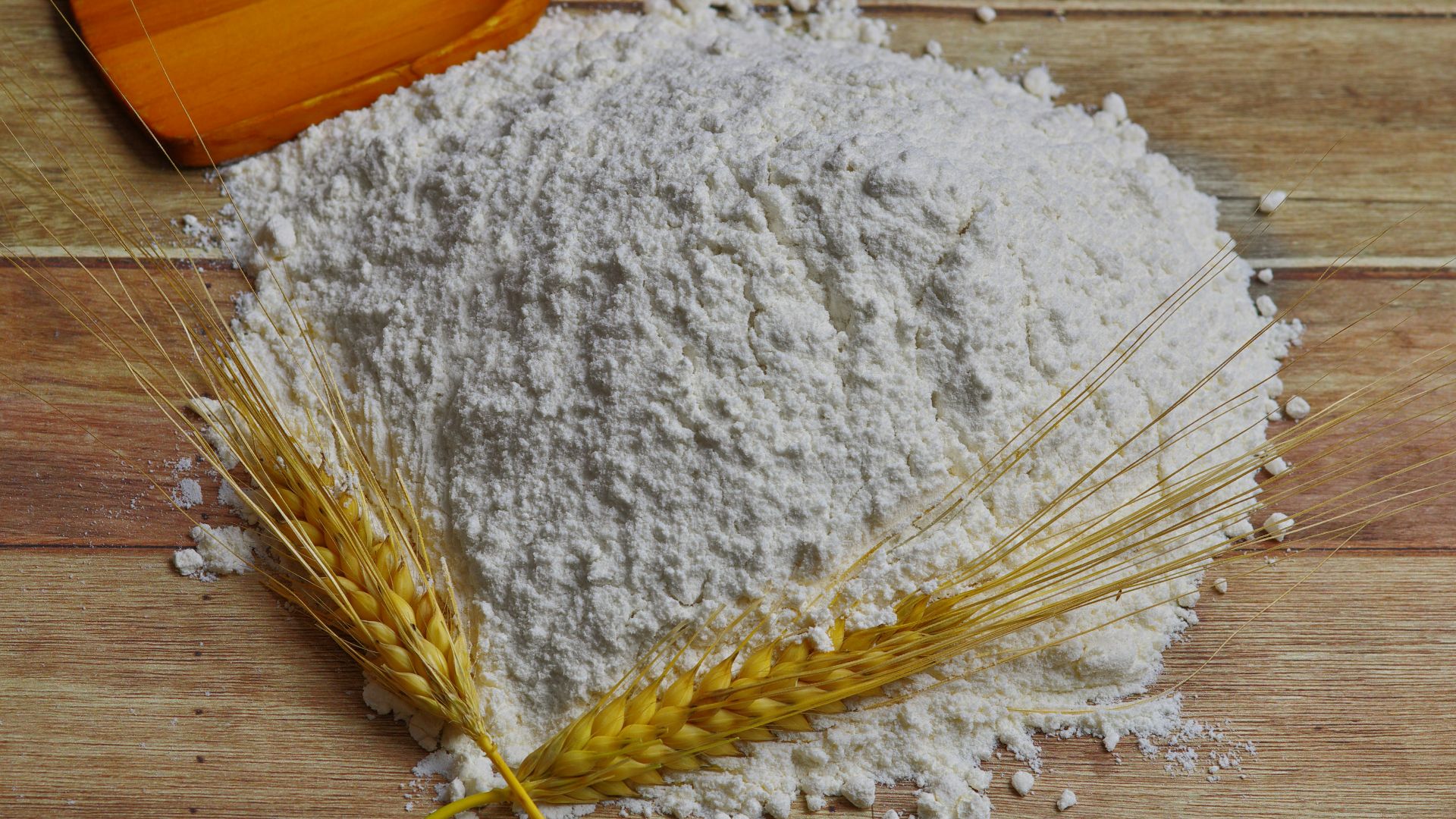 white powder on brown wooden table