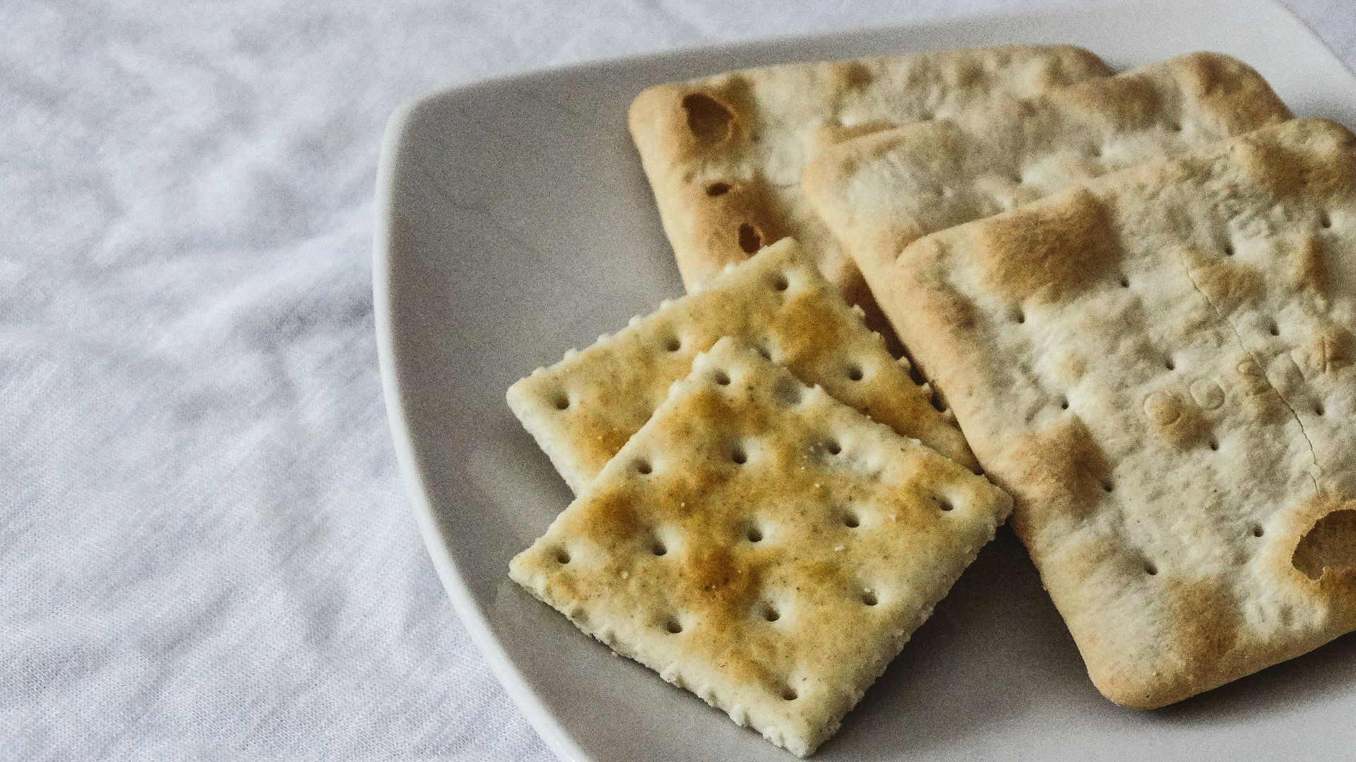 brown biscuits on white ceramic plate