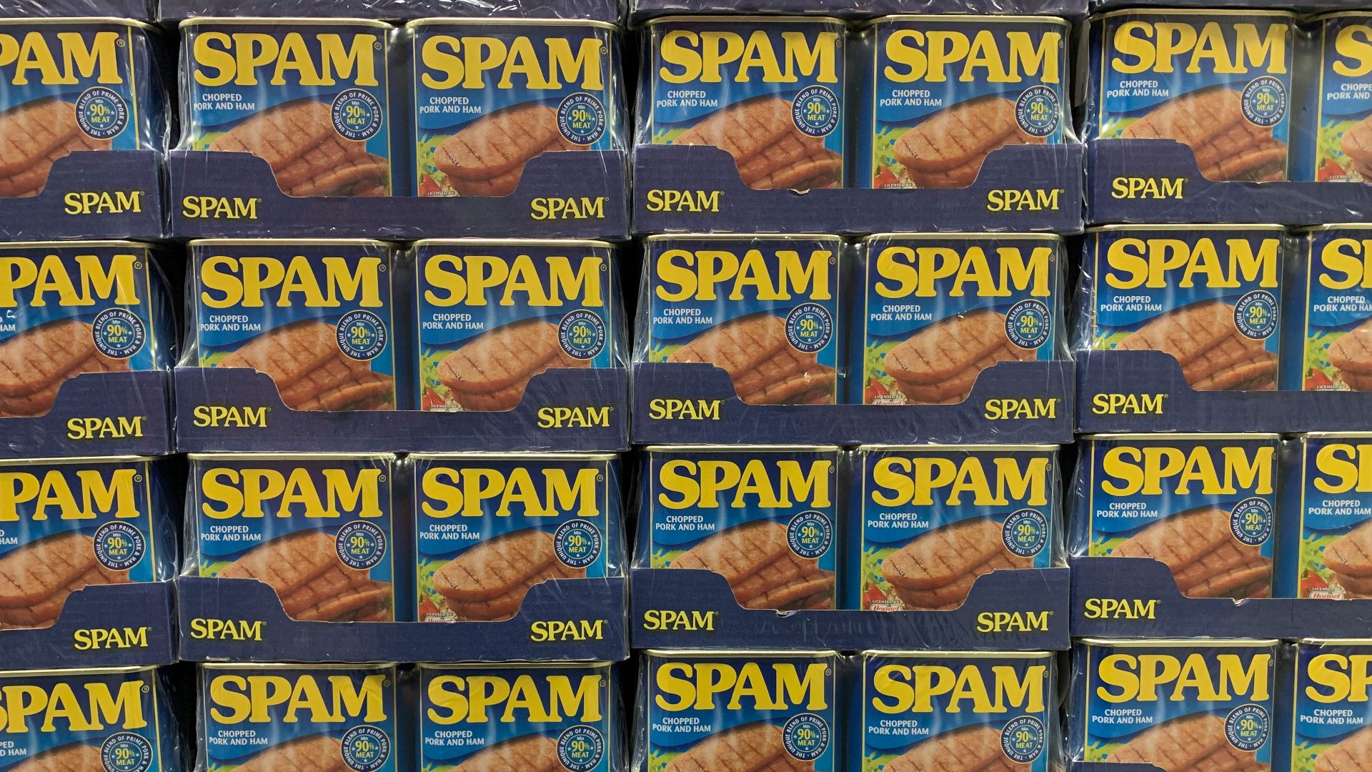 blue and brown cardboard boxes