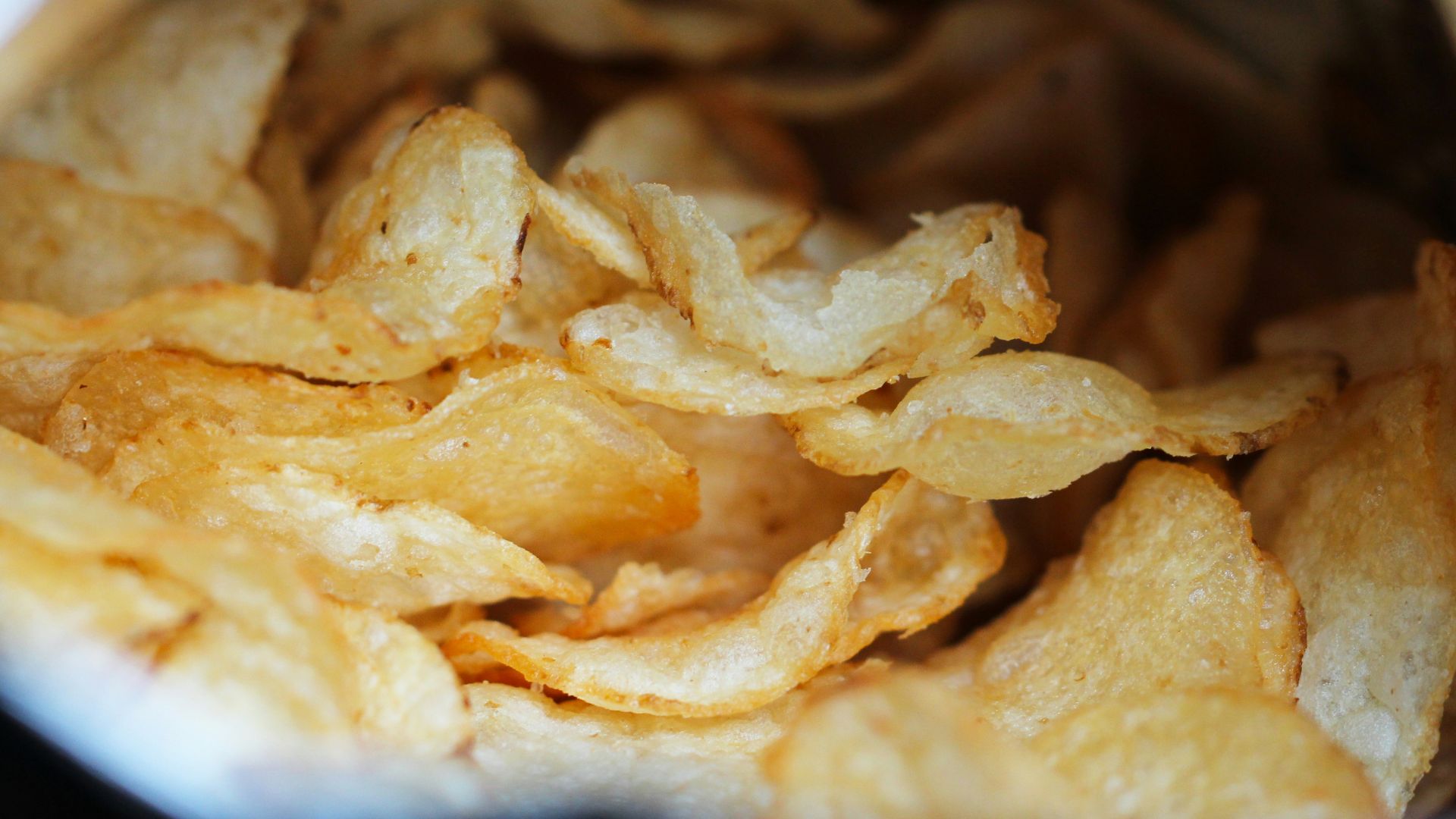 a close up of a bag of potato chips