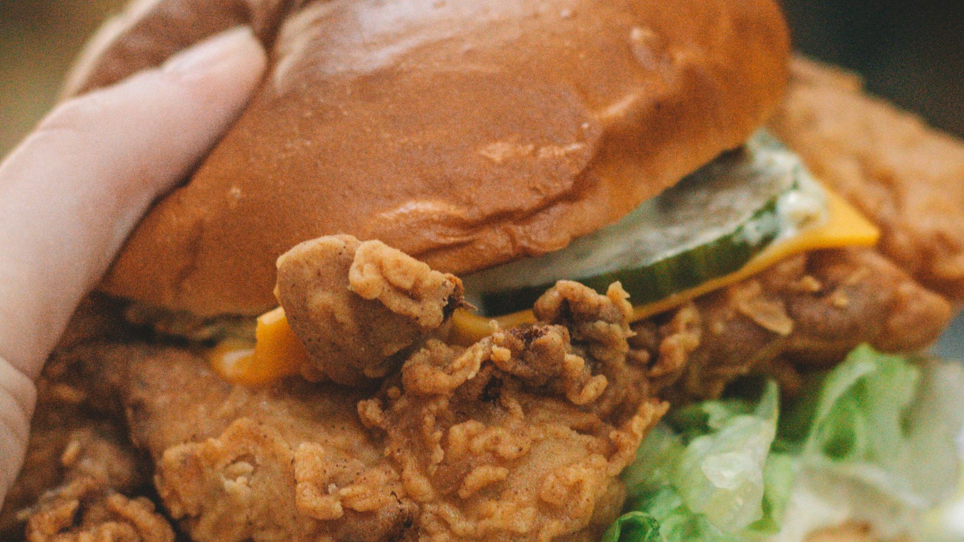 burger on white ceramic plate