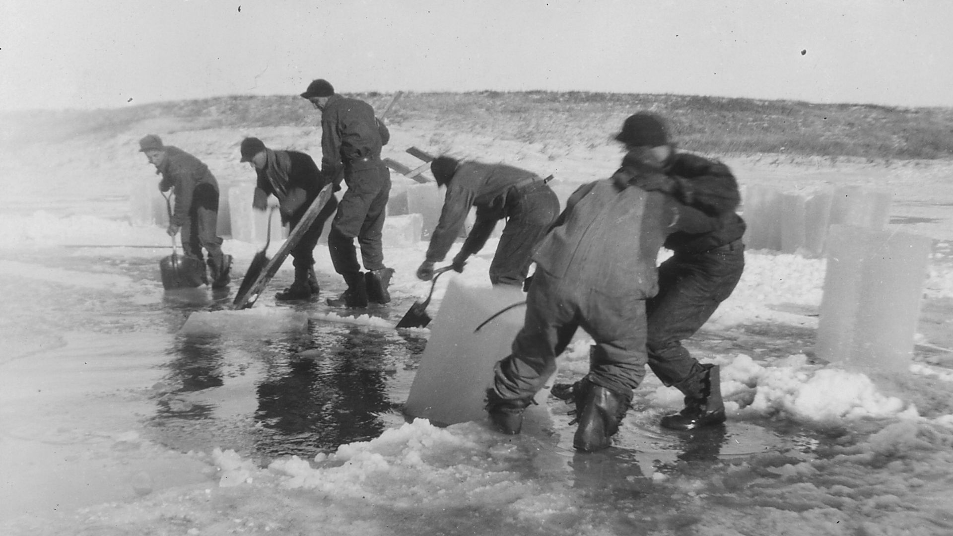 File:Ice cutting operation. Sand Lake NWR, South Dakota - NARA - 283847.jpg