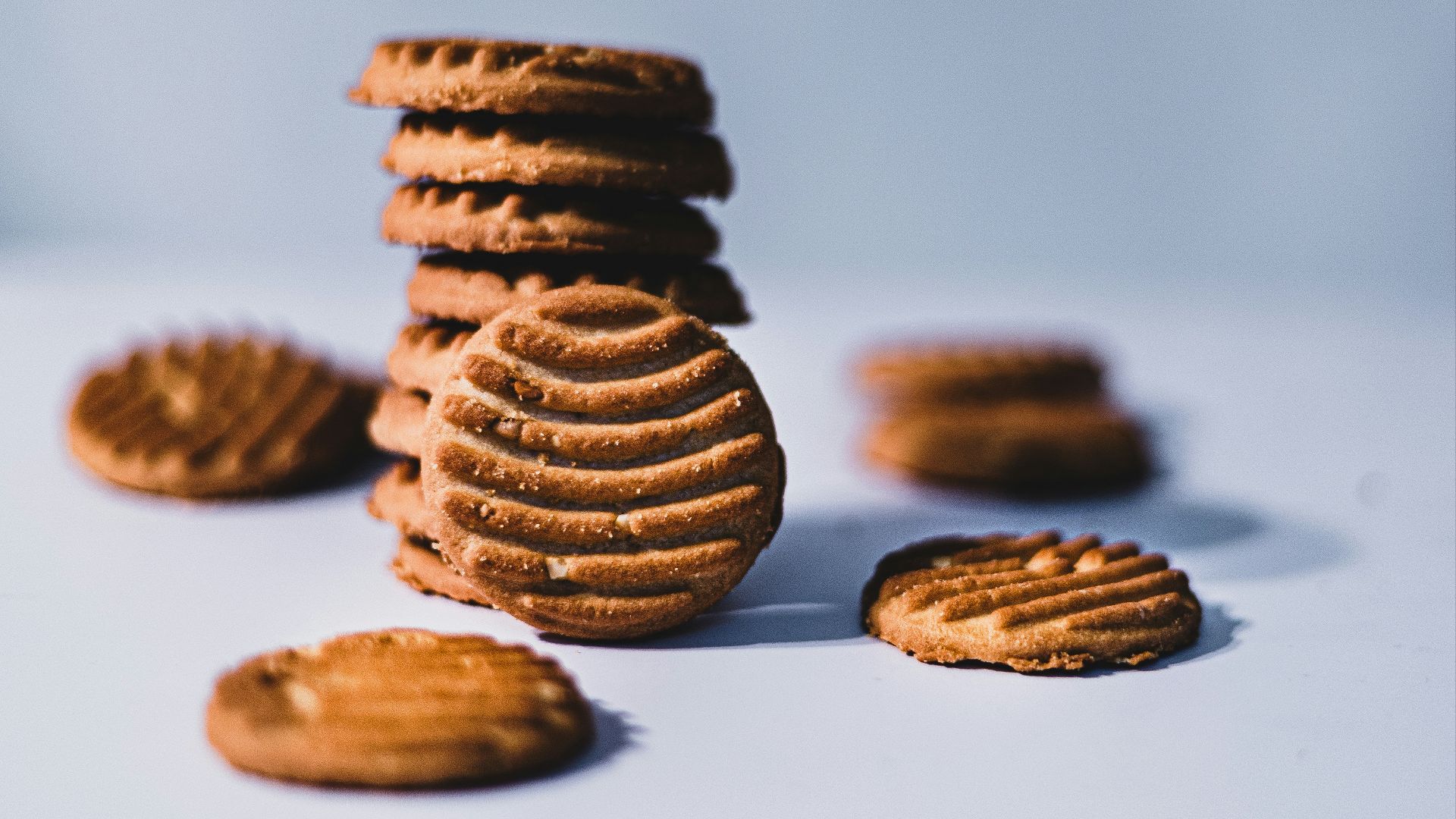 brown cookies on white table