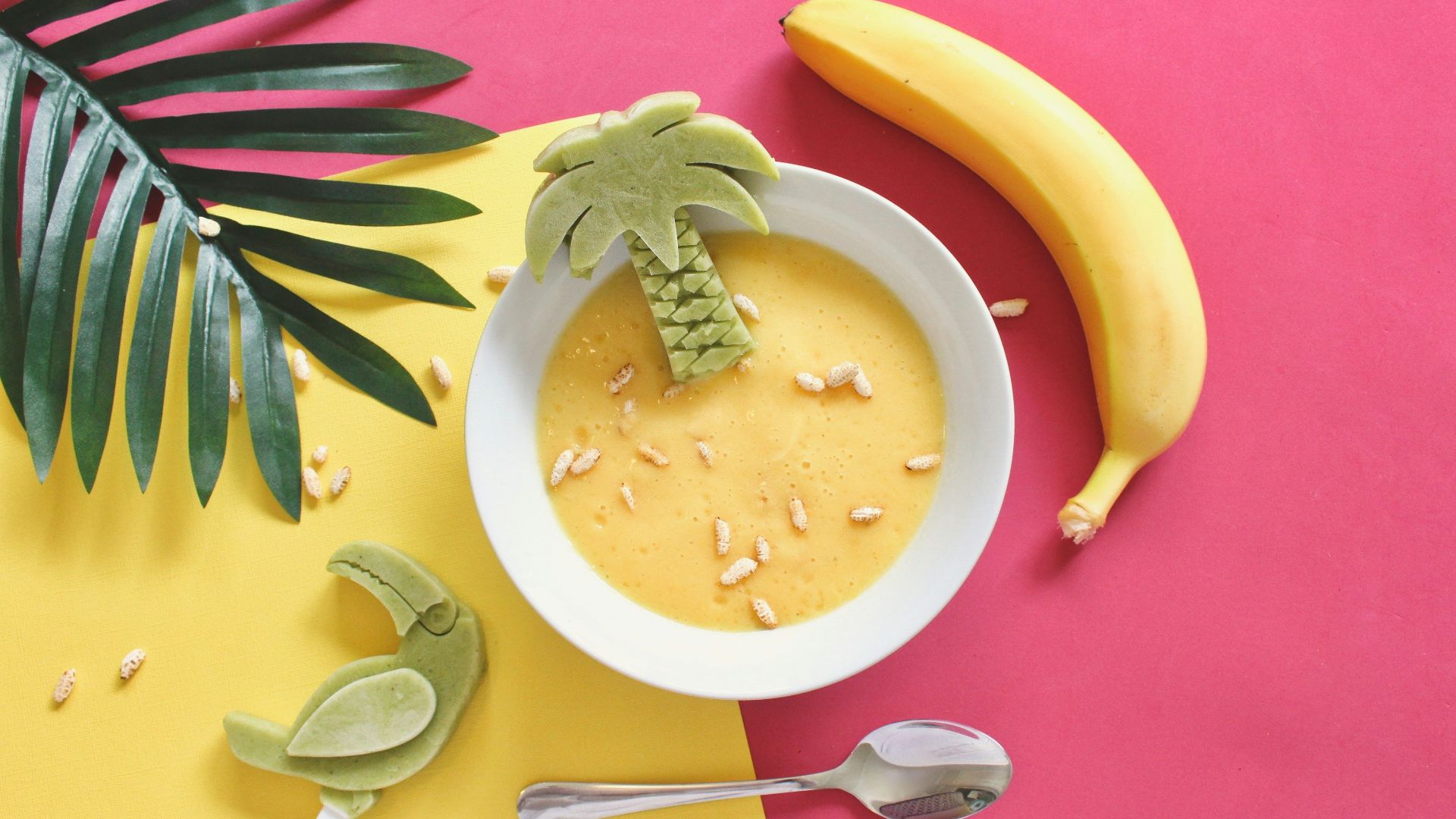 oatmeal on white bowl beside yellow banana