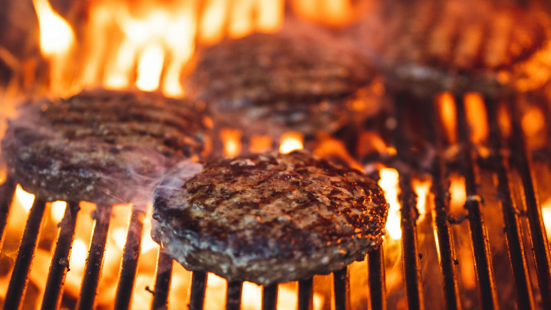 burger patty being cooked
