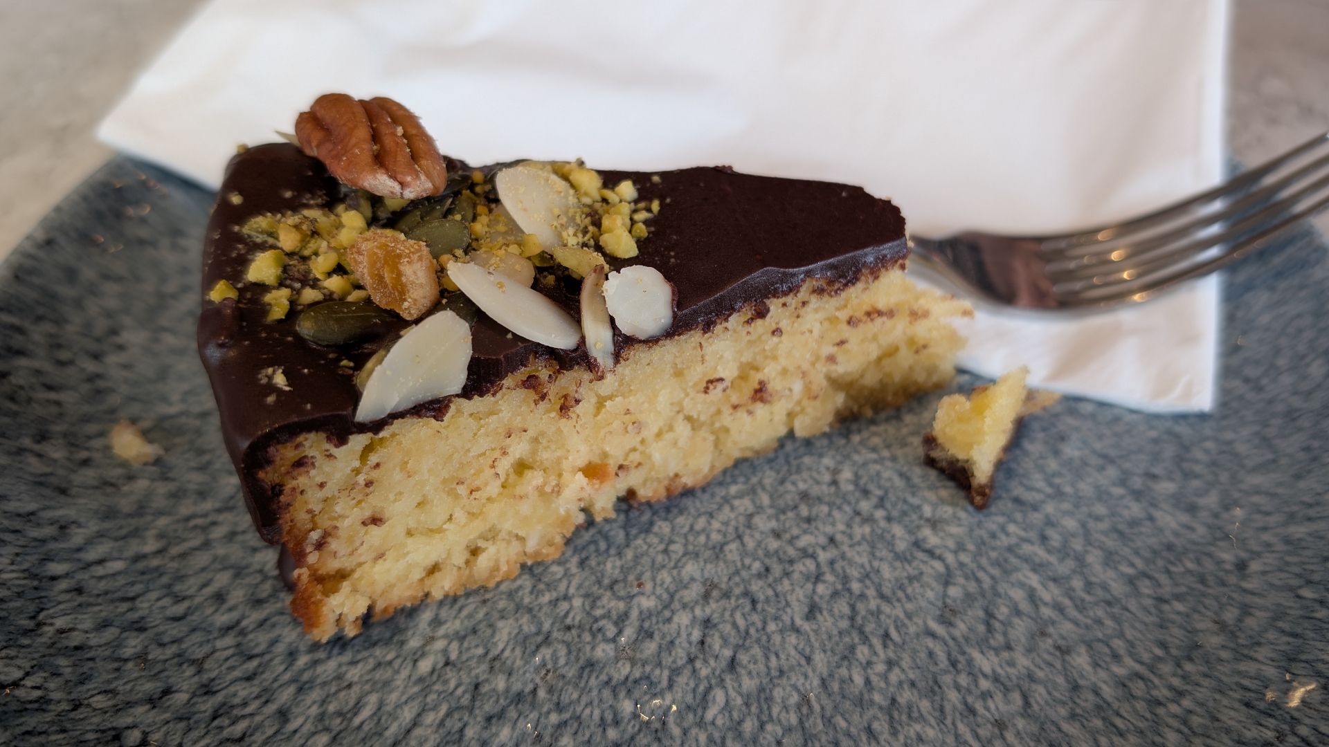 File:Almond, Coconut, Chocolate cake - Lost in the Lanes 2025-07-08.jpg