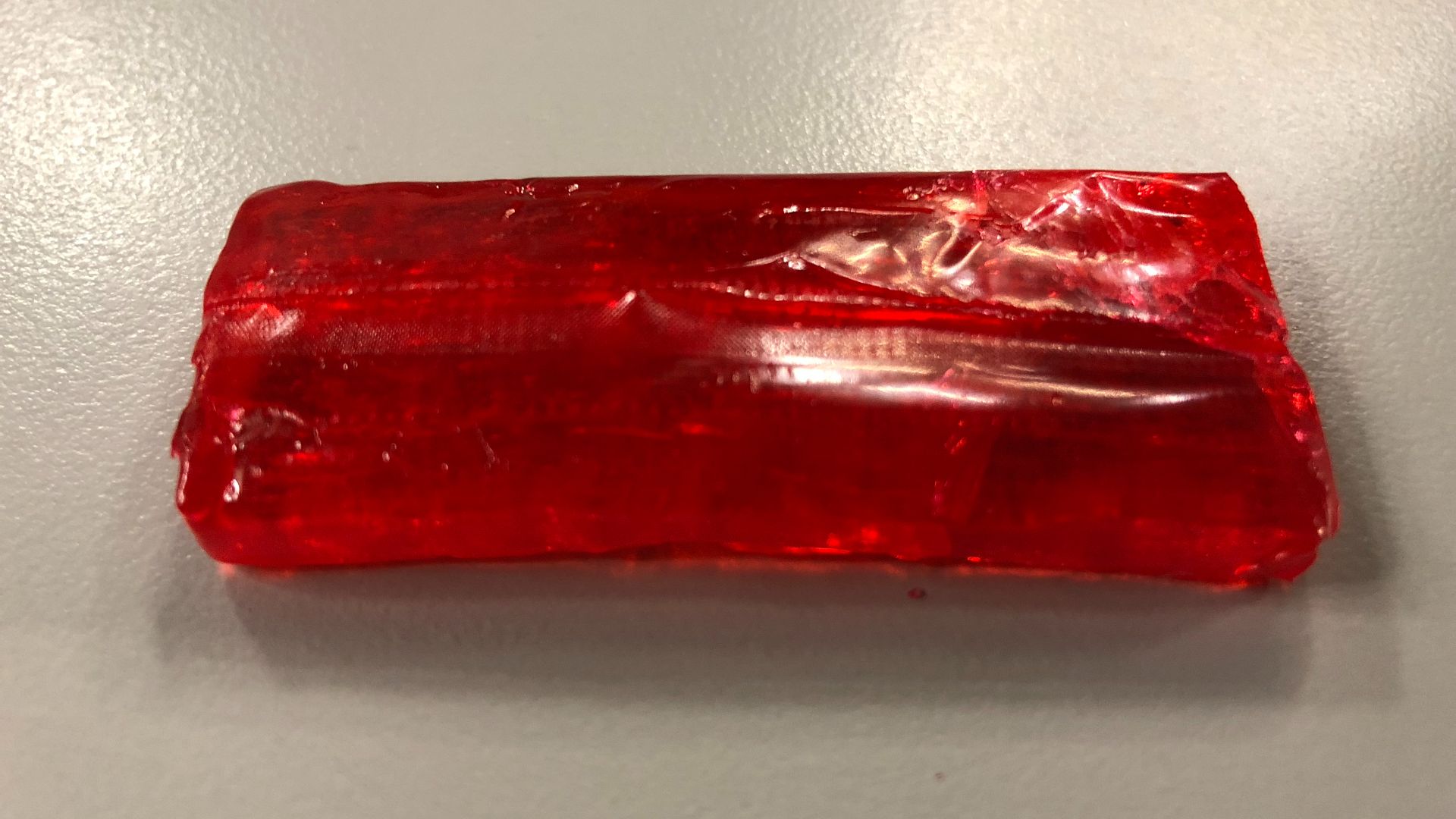 File:2019-11-09 20 20 14 A cherry-flavored Jolly Rancher Hard Candy Stix after being unwrapped in the Dulles section of Sterling, Loudoun County, Virginia.jpg