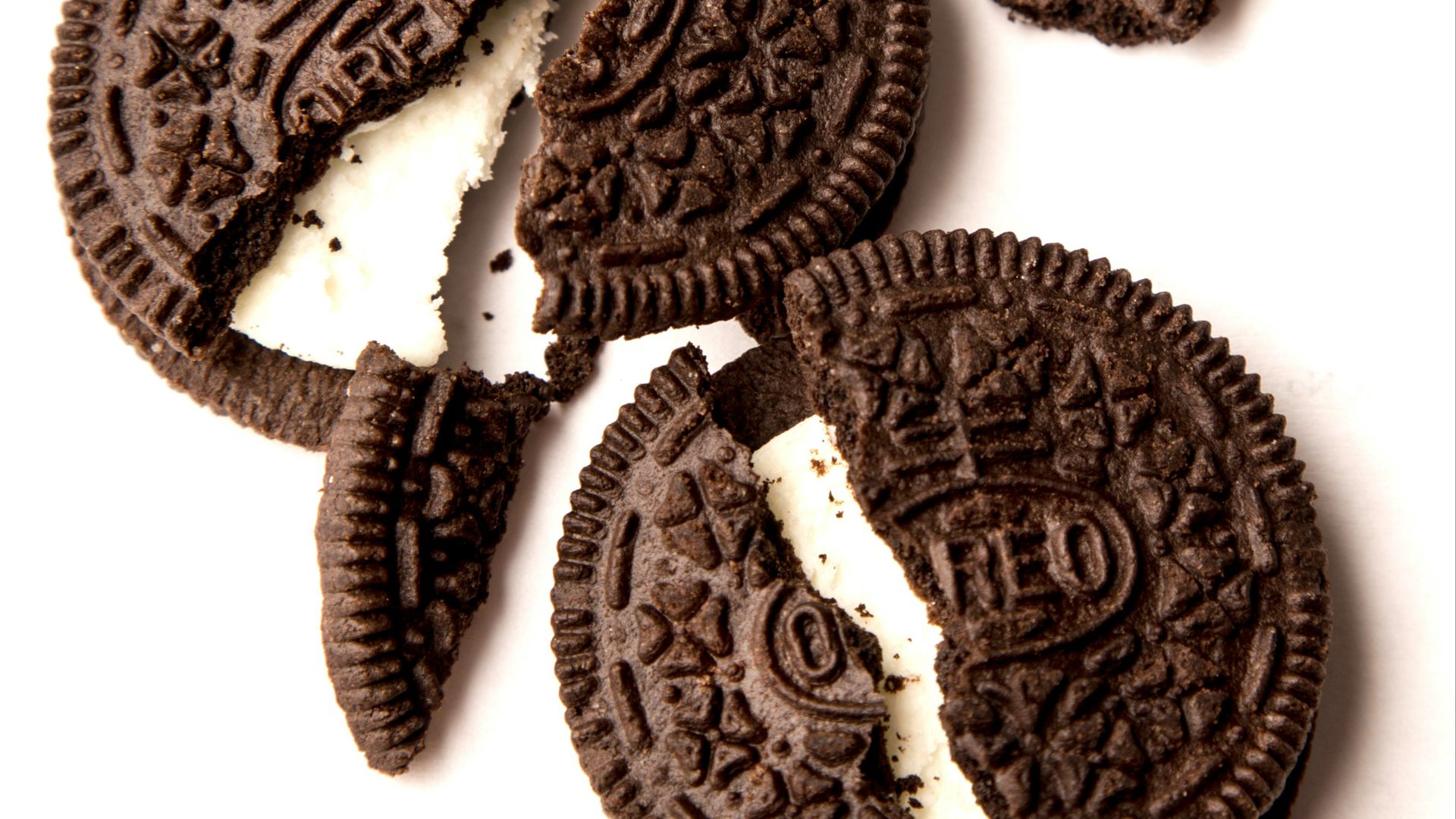 cracked Oreo cookies