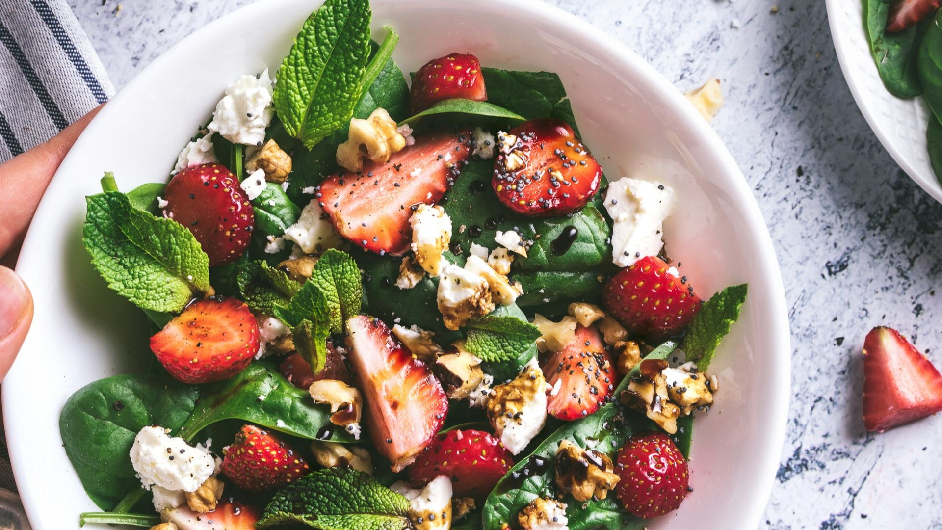 strawberry salad plate