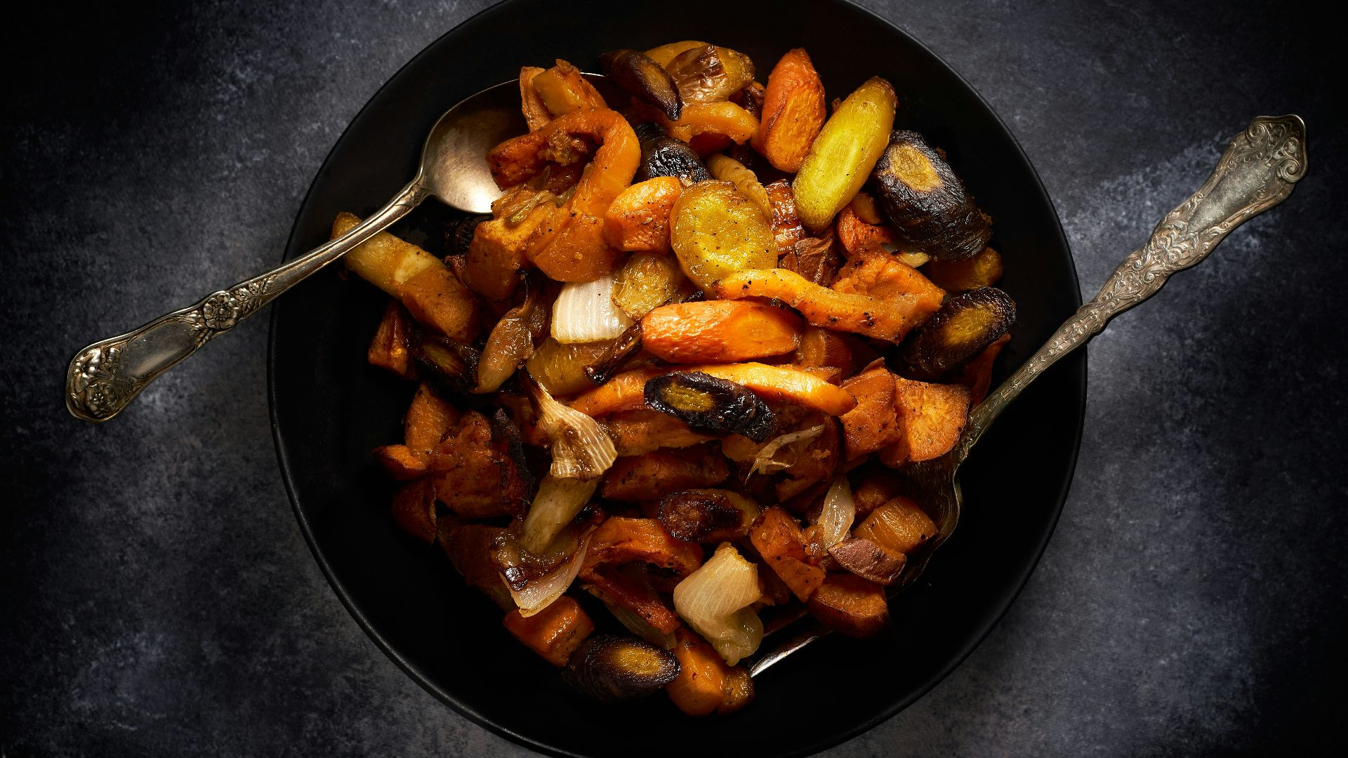 cooked food on black frying pan
