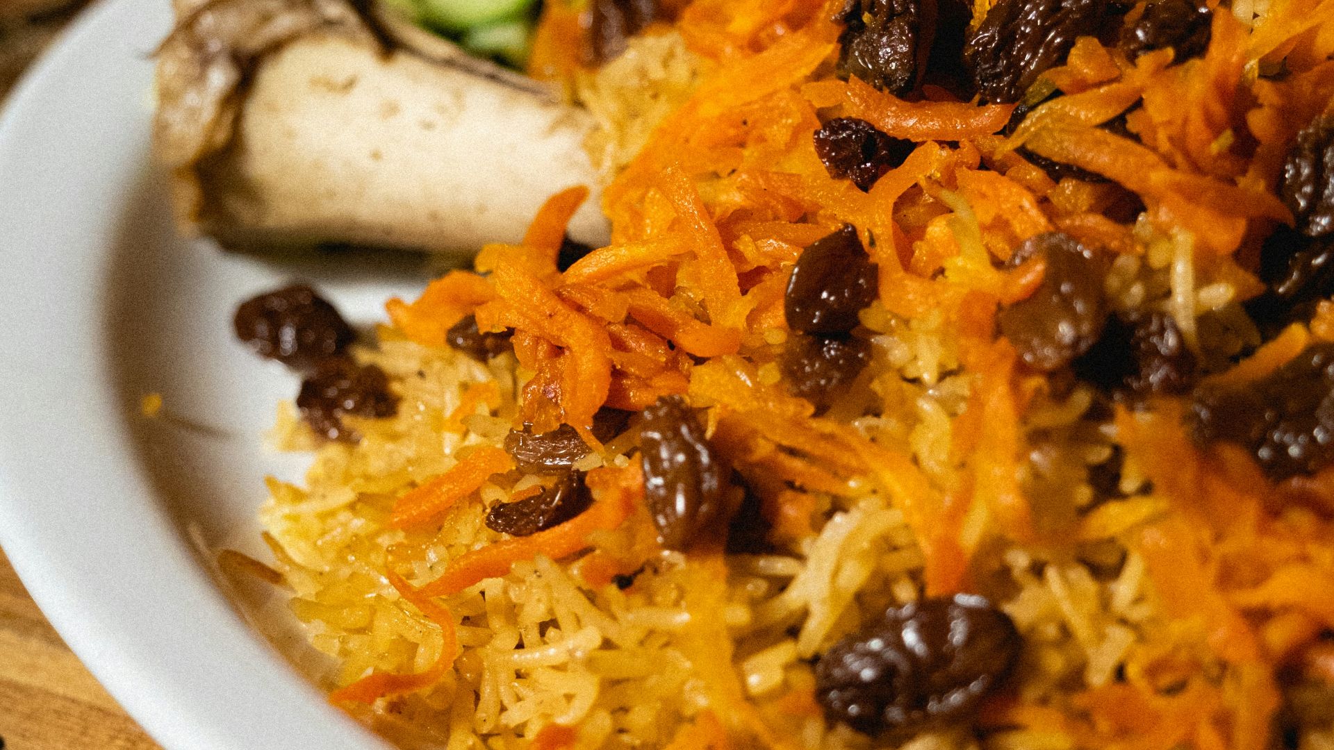 a white plate topped with lots of food