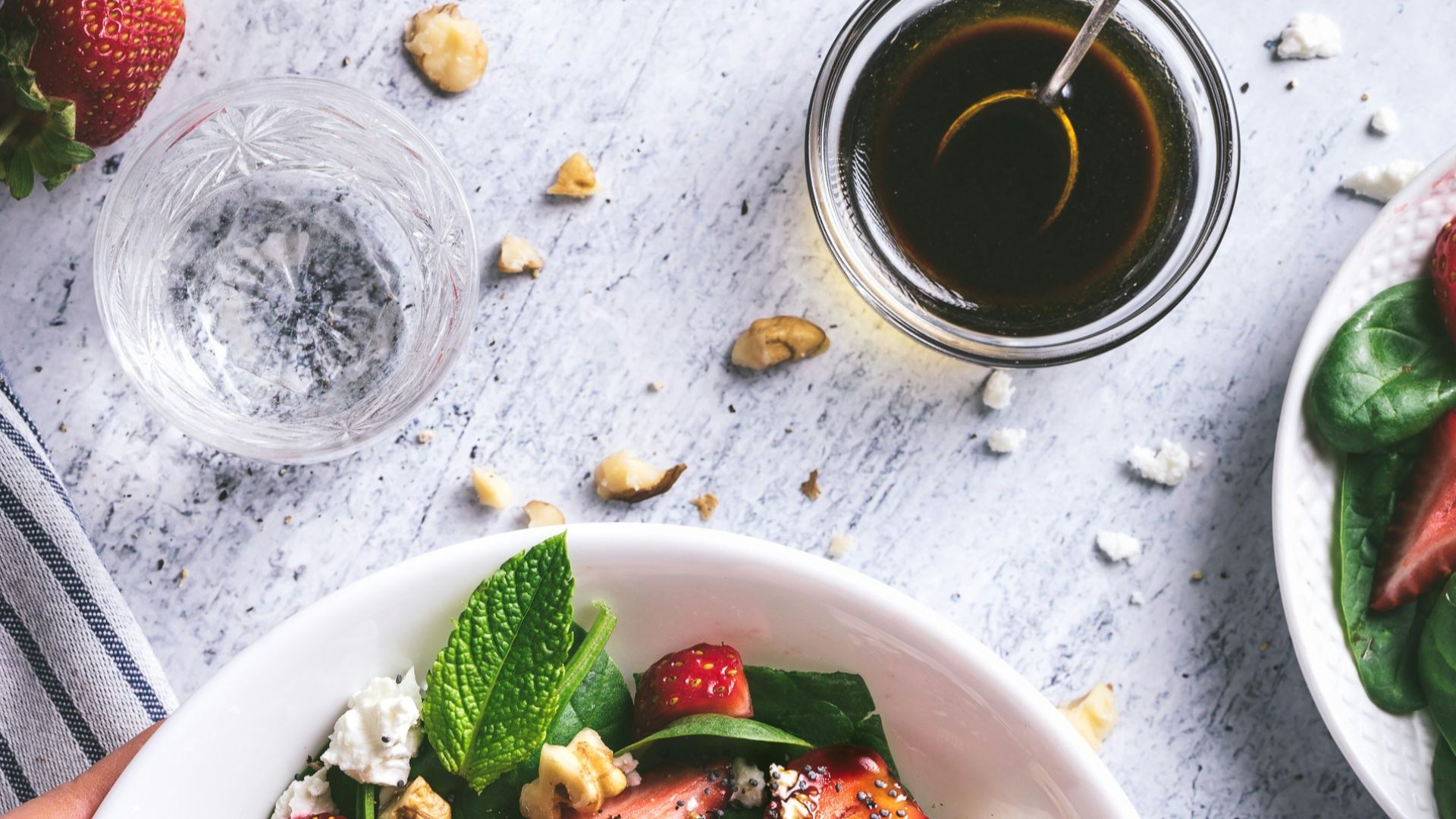 strawberry salad plate