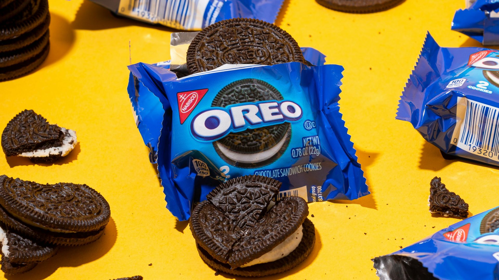 blue and yellow plastic pack