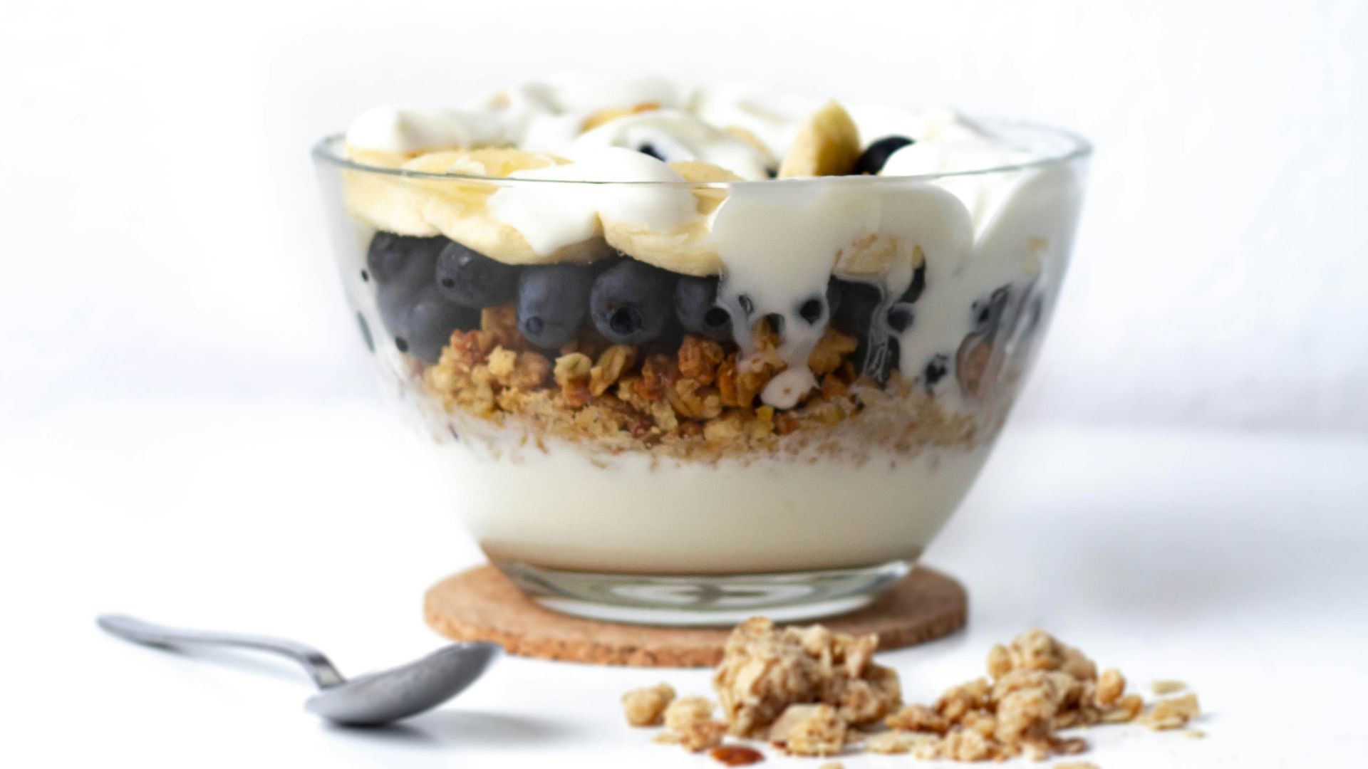 round white glass bowl