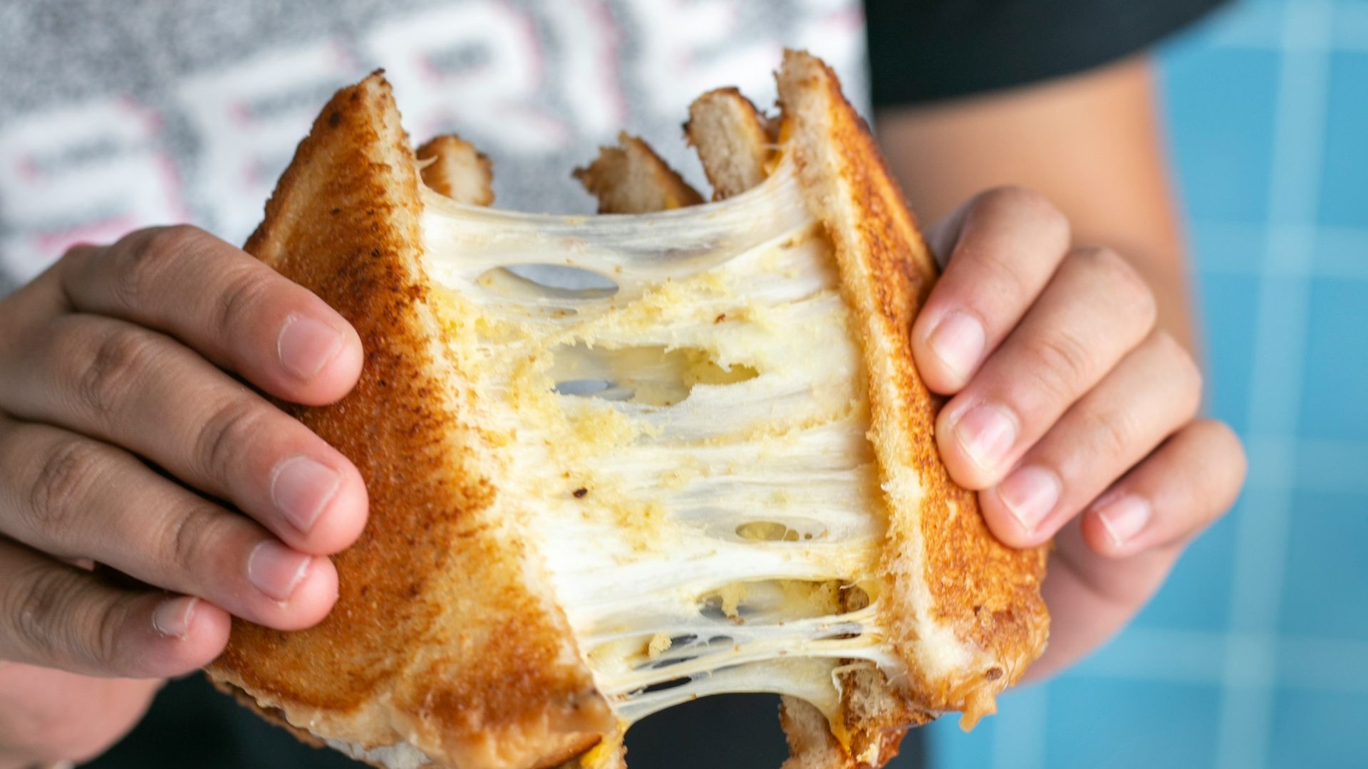 person holds pancake