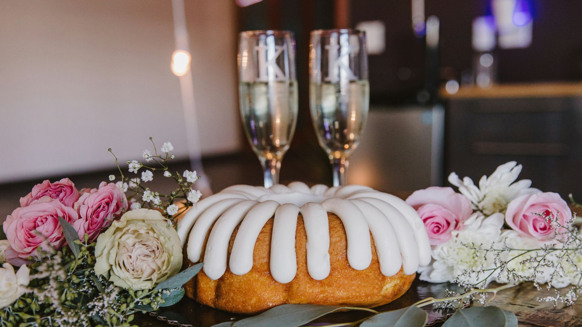 a plate of food and glasses