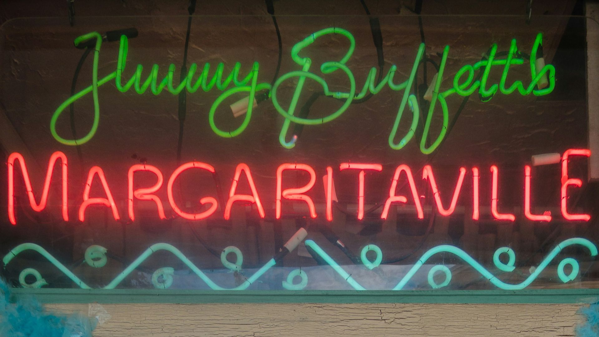 a display of items in front of a store window