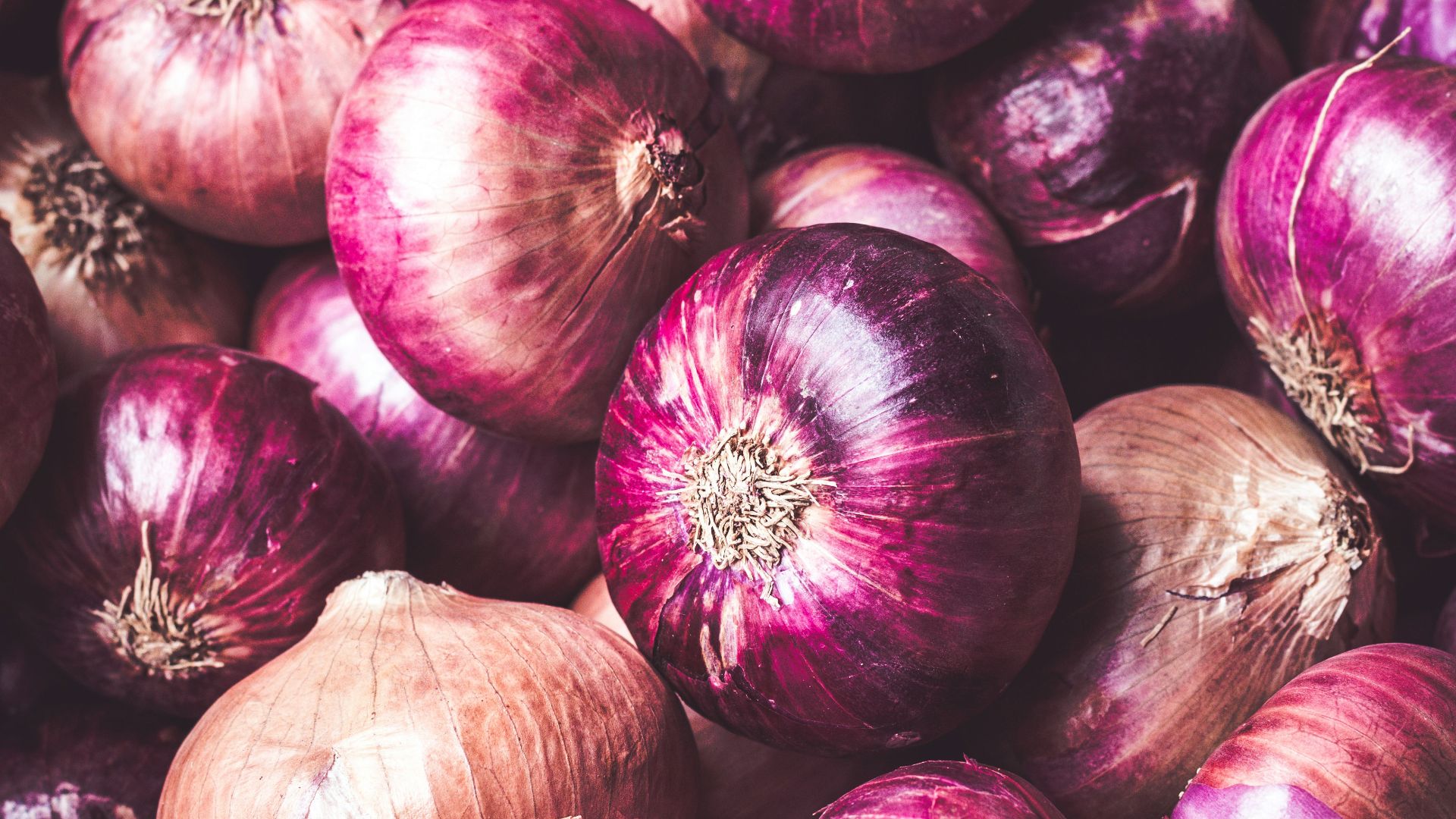red onion on brown wooden table