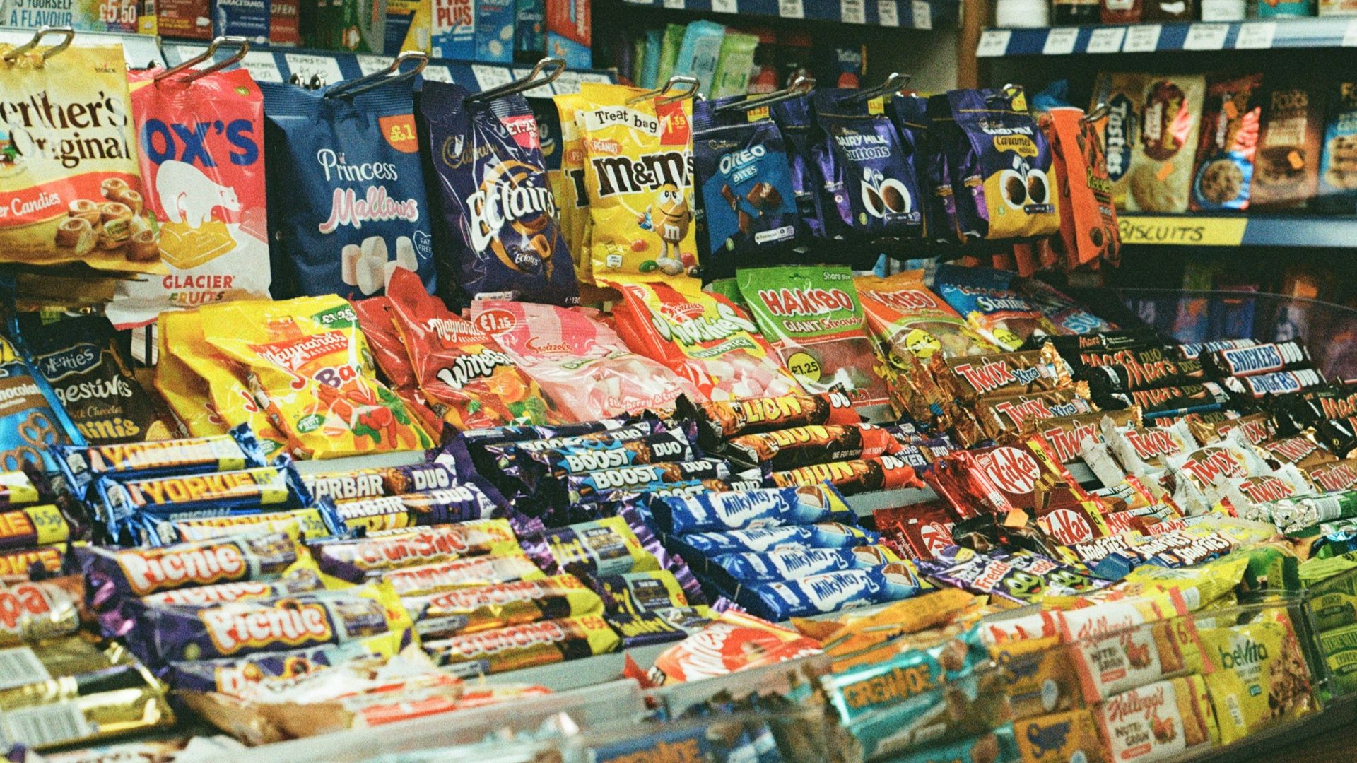 A store filled with lots of different types of snacks