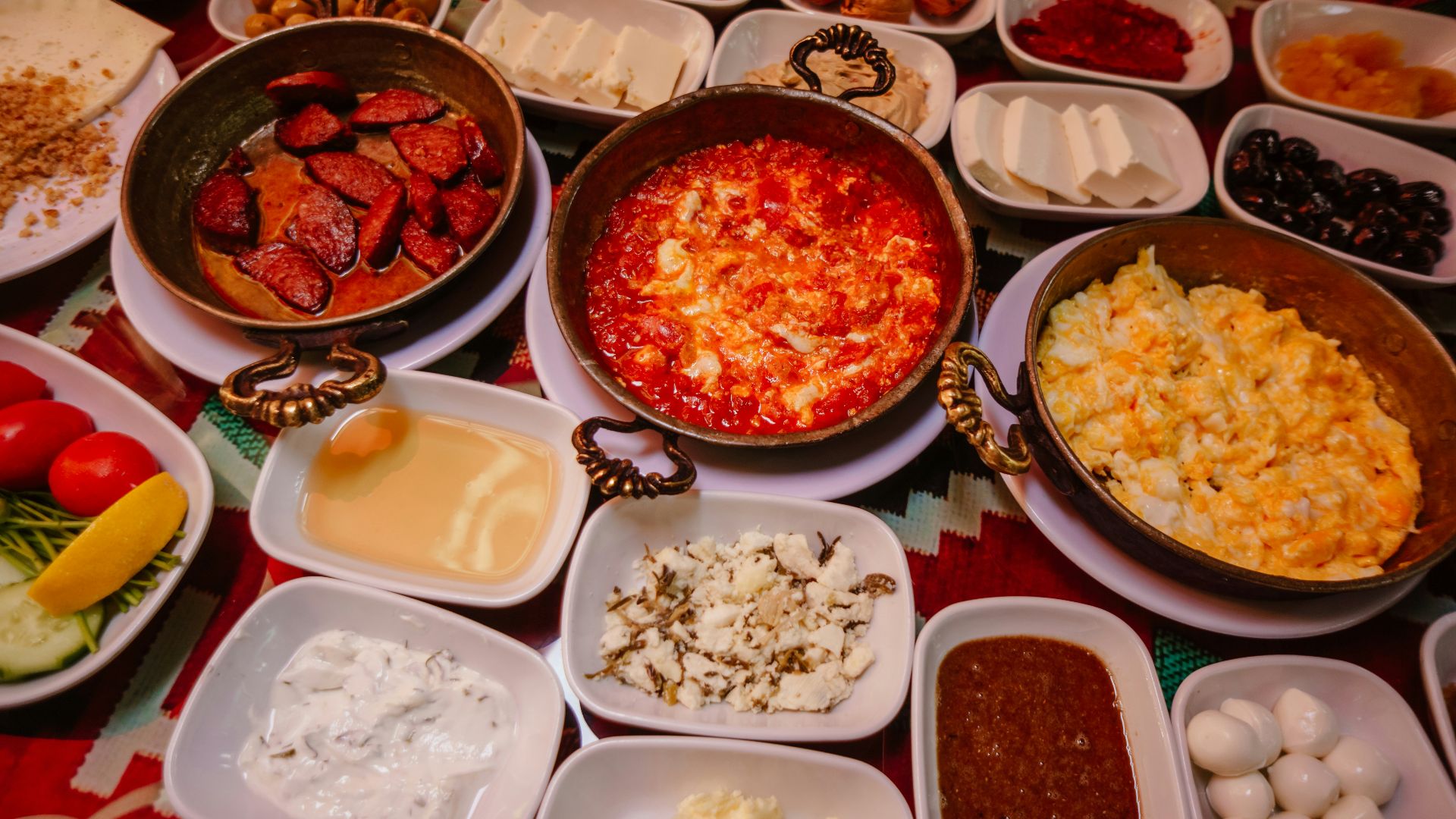 a bowl filled with different types of food on a table