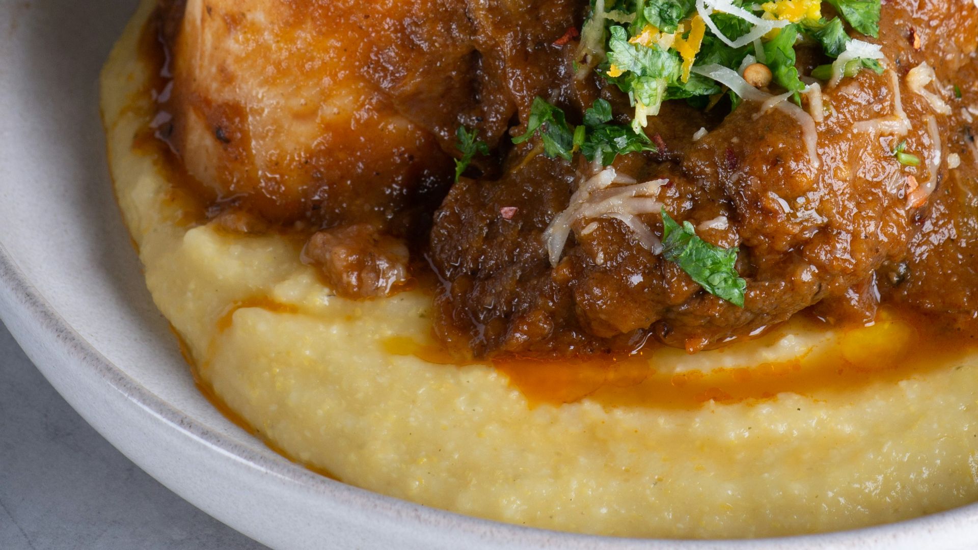 cooked food on white ceramic plate