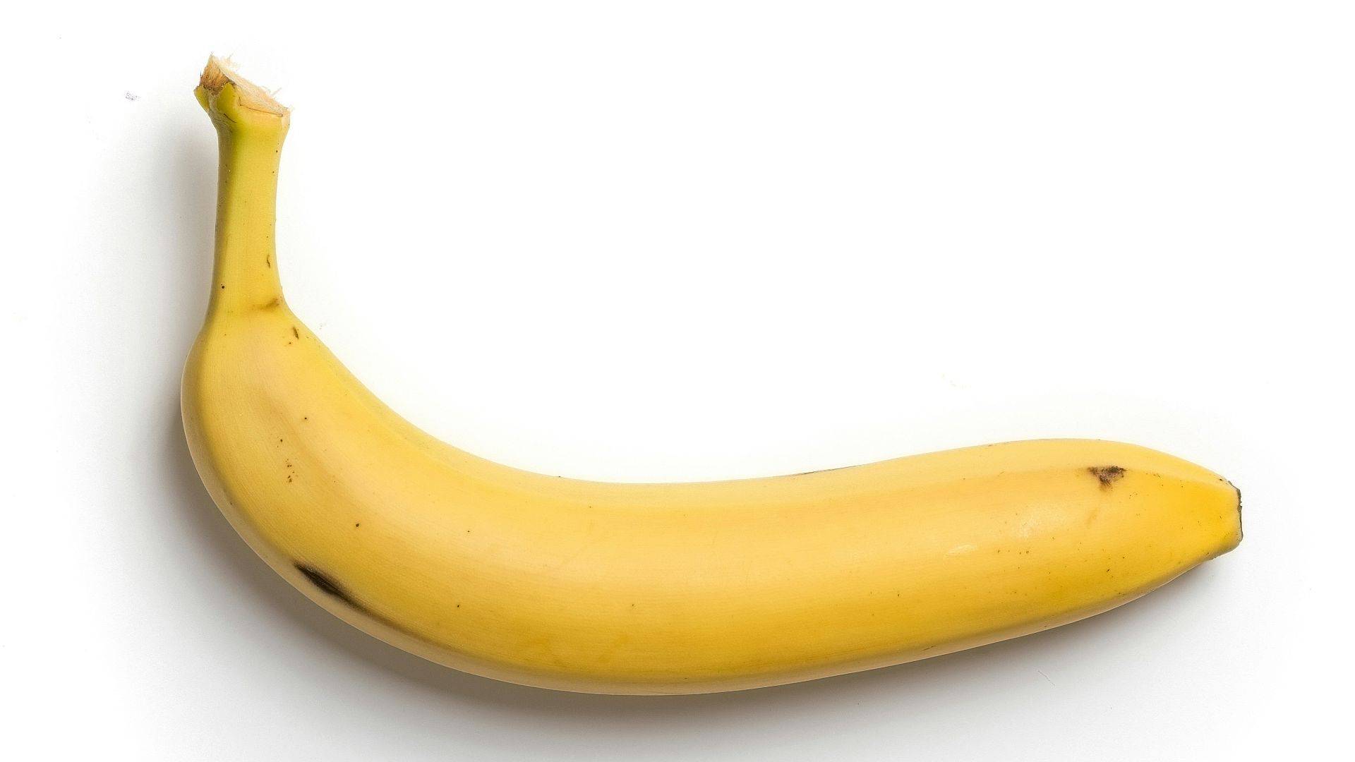 yellow banana on white background