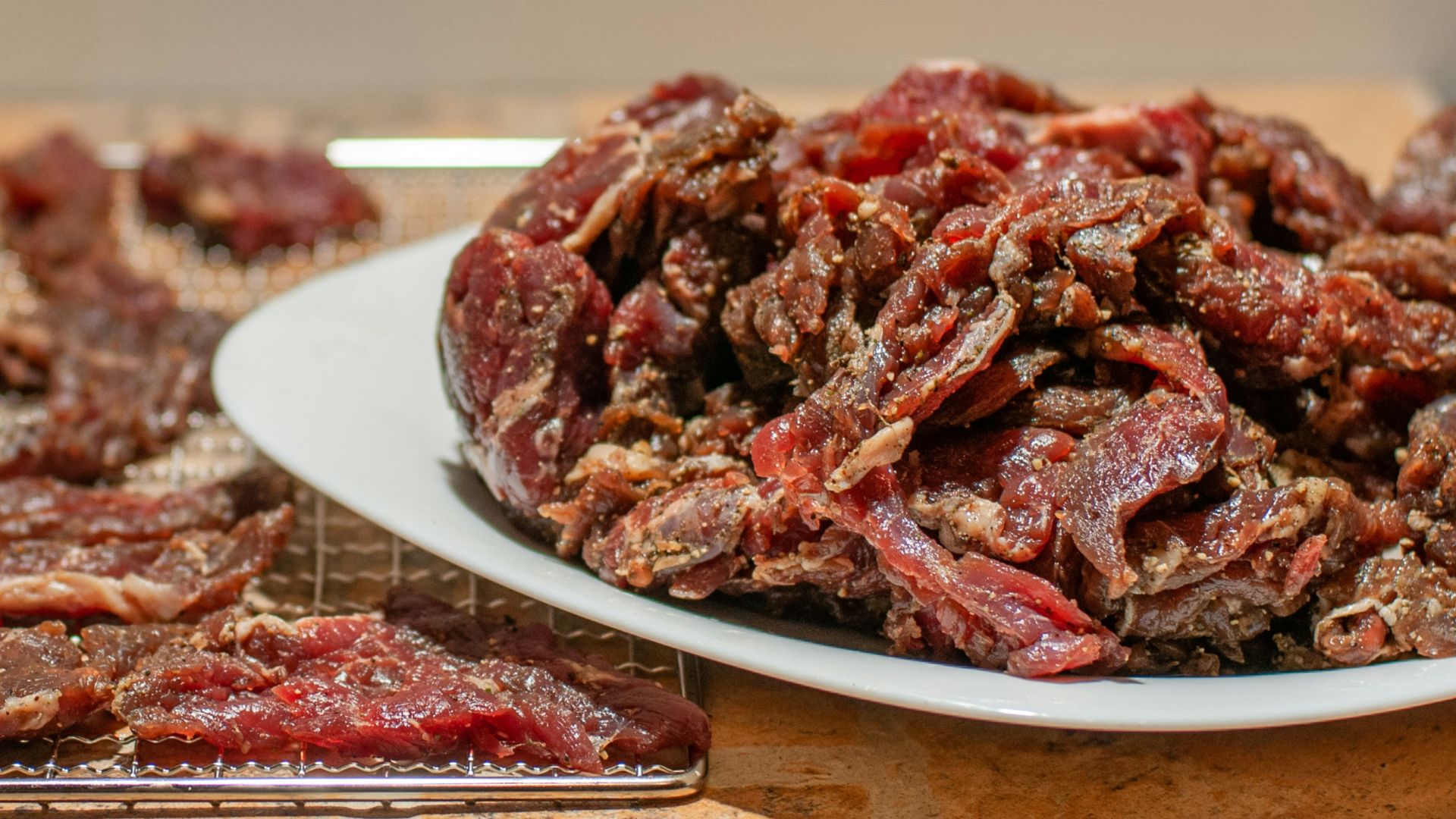 a couple of trays of meat