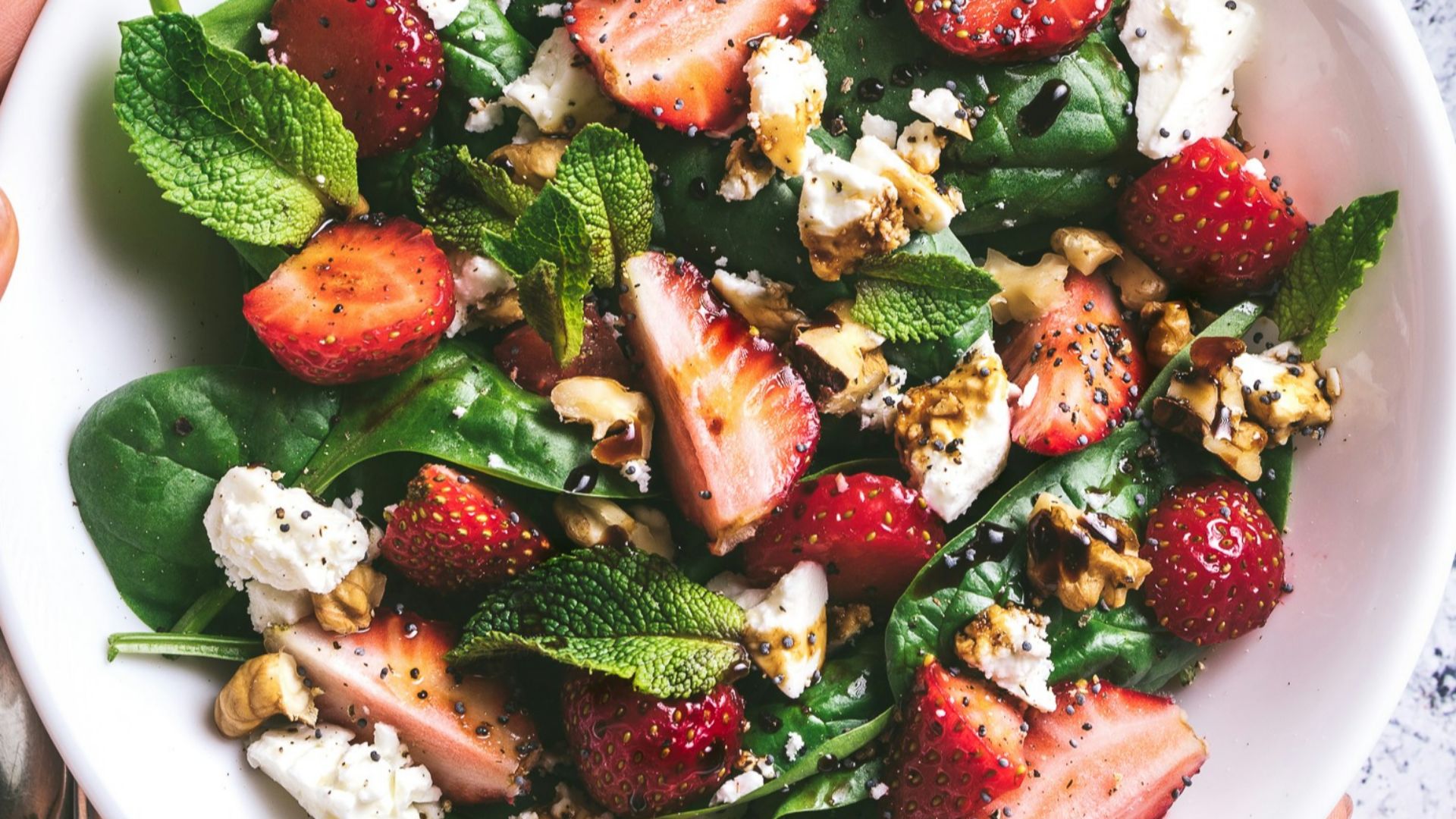 strawberry salad plate
