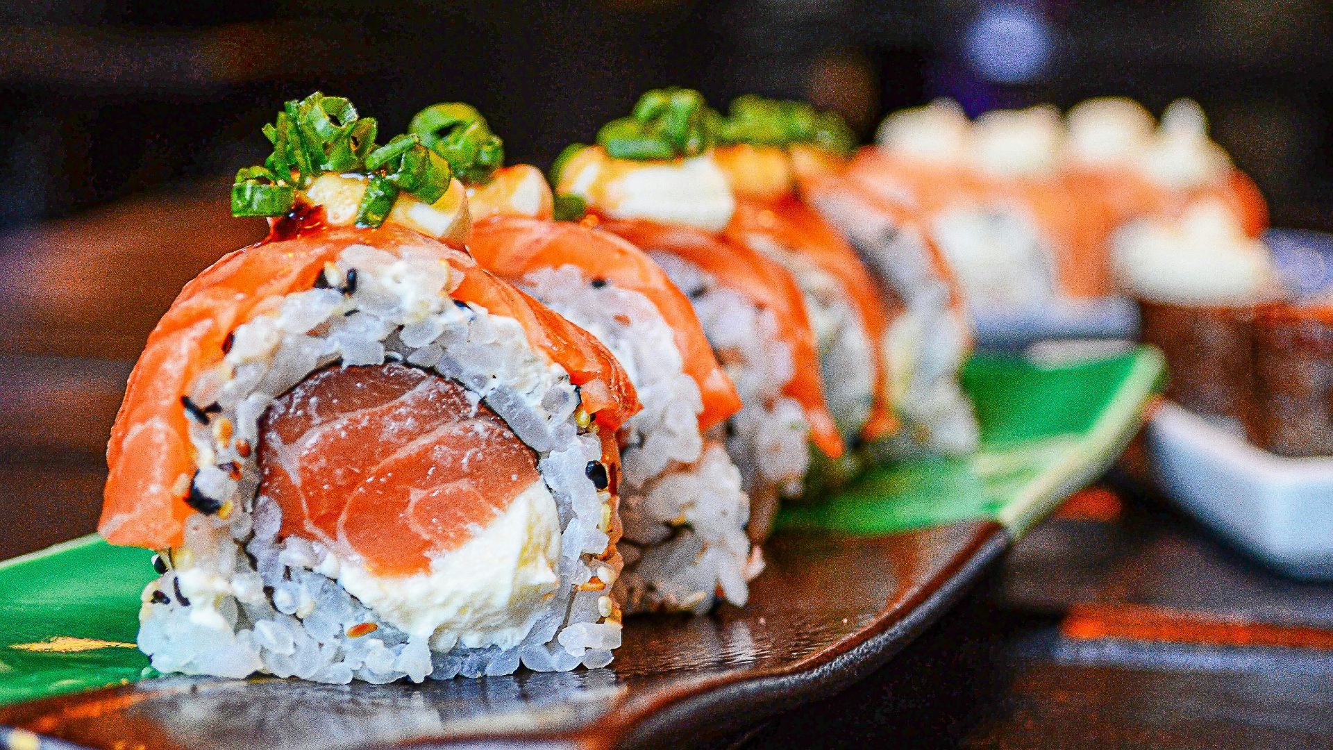 sushi on white ceramic plate