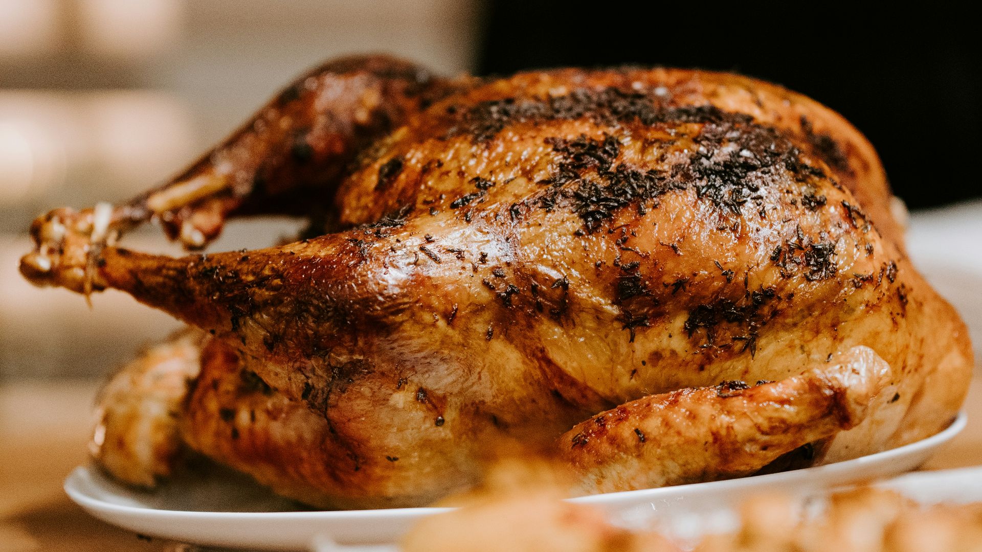 roasted chicken on white ceramic plate