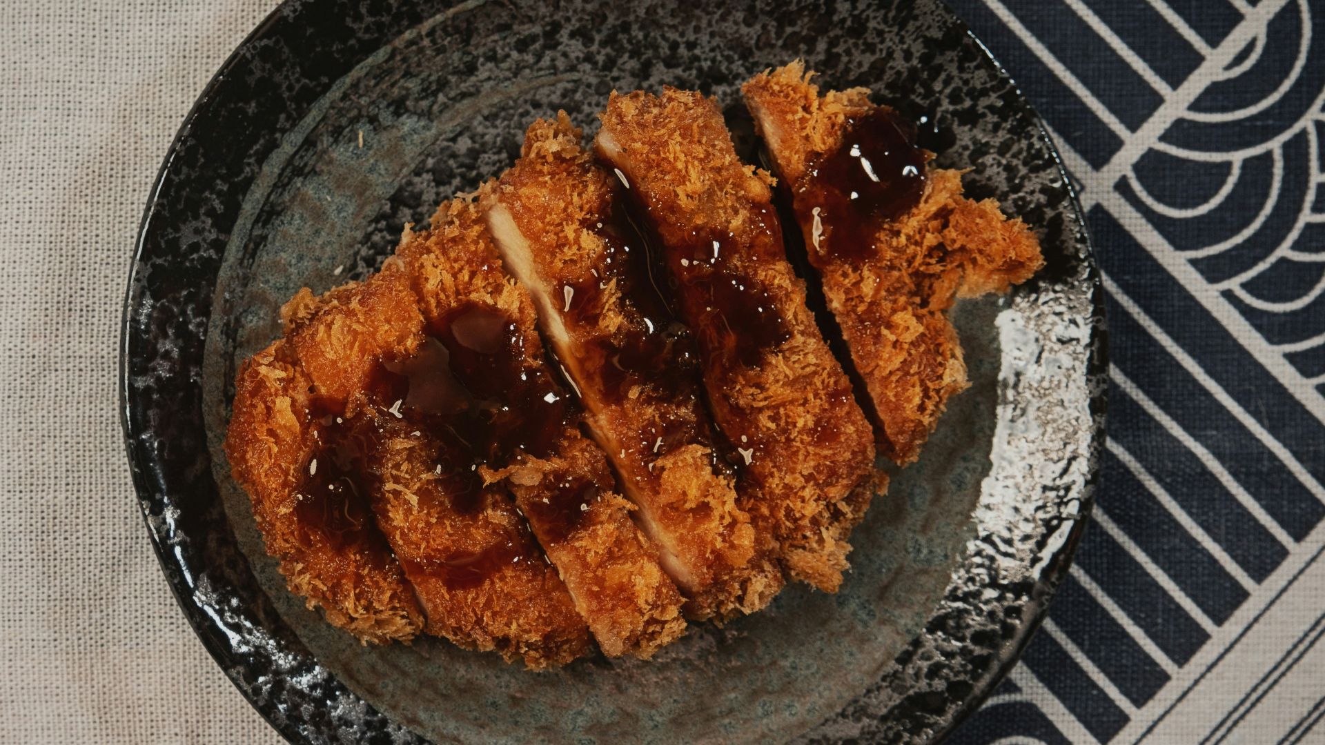a plate of food that is on a table