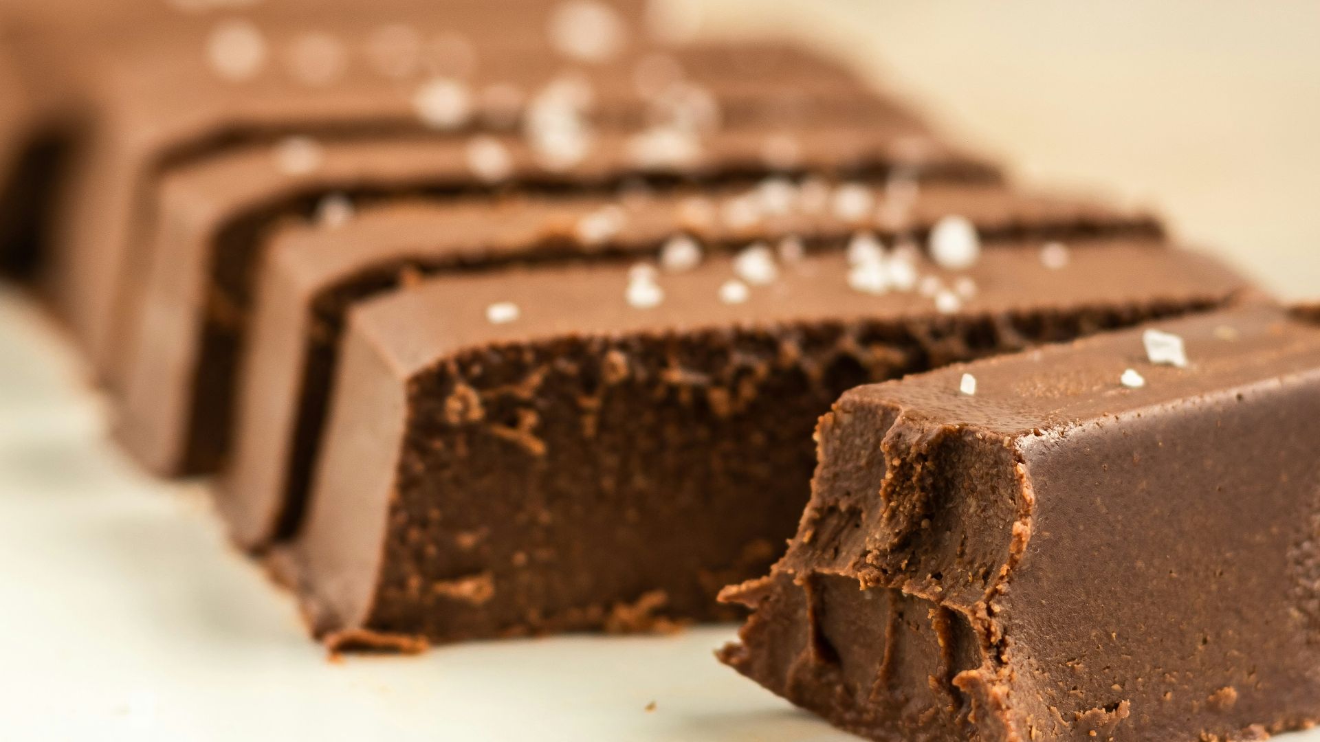 chocolate bar on white ceramic plate