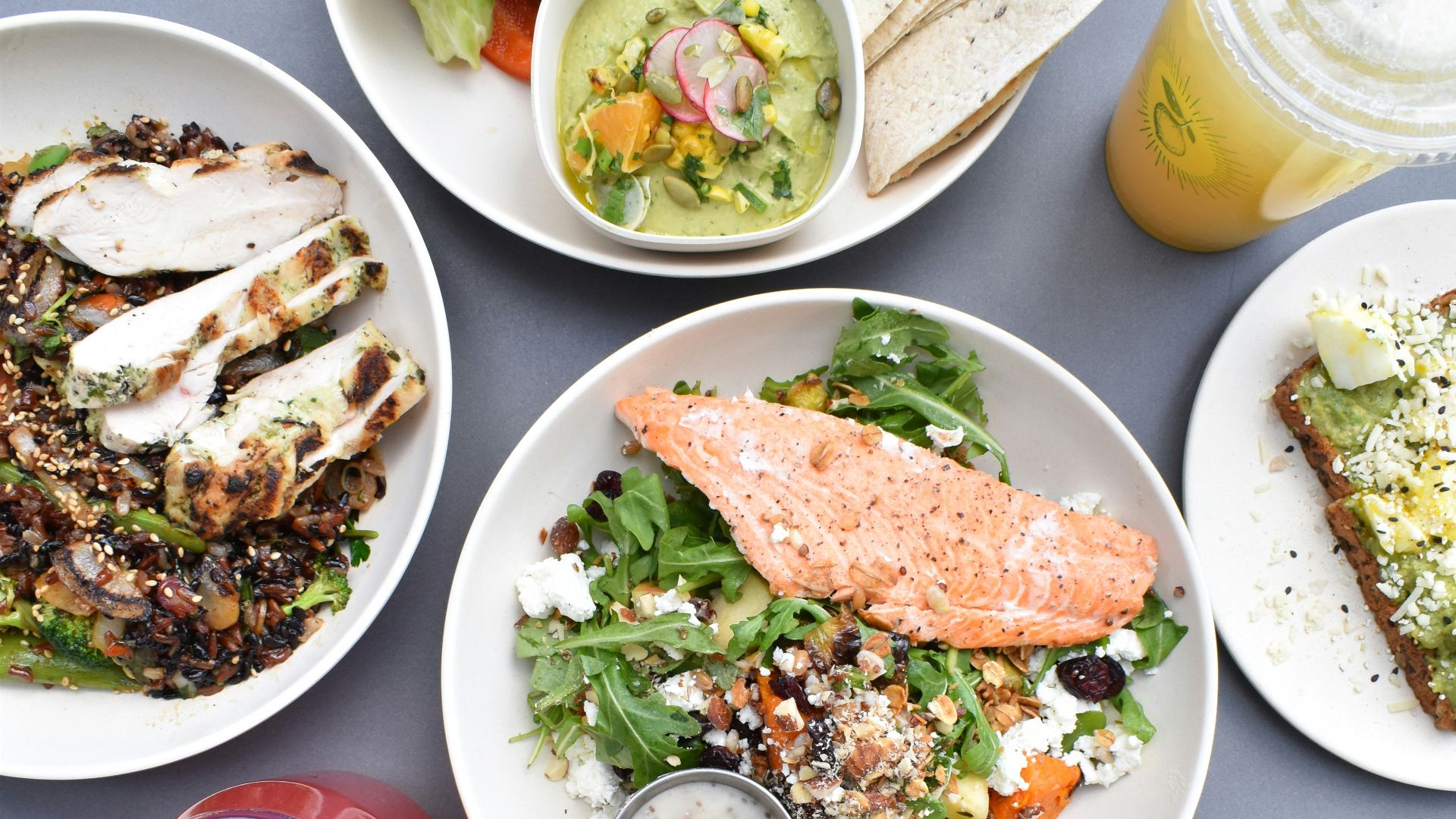 flat-lay photography of assorted-variety of stir fried and vegetable foods