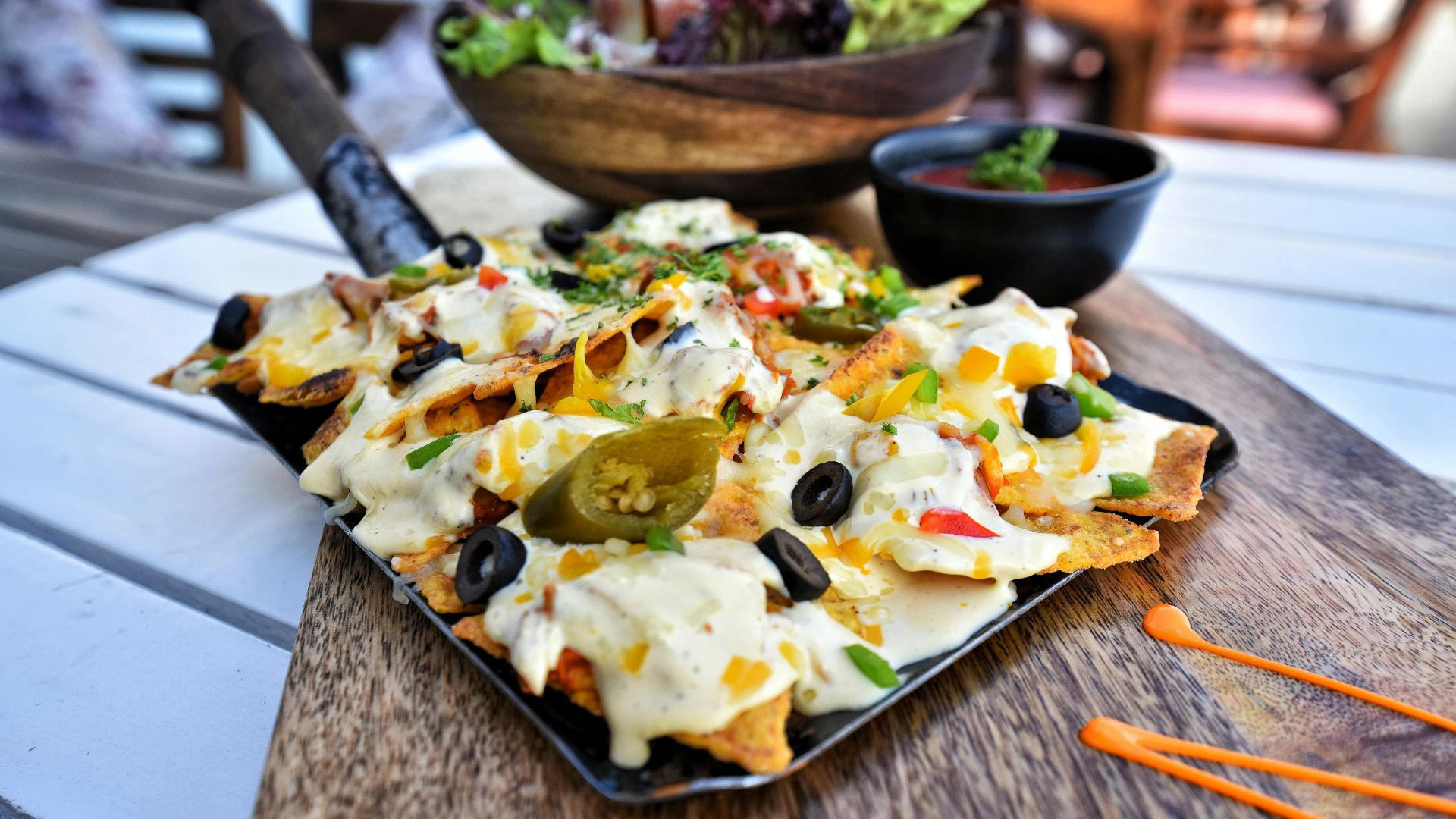 a pizza with vegetables and cheese