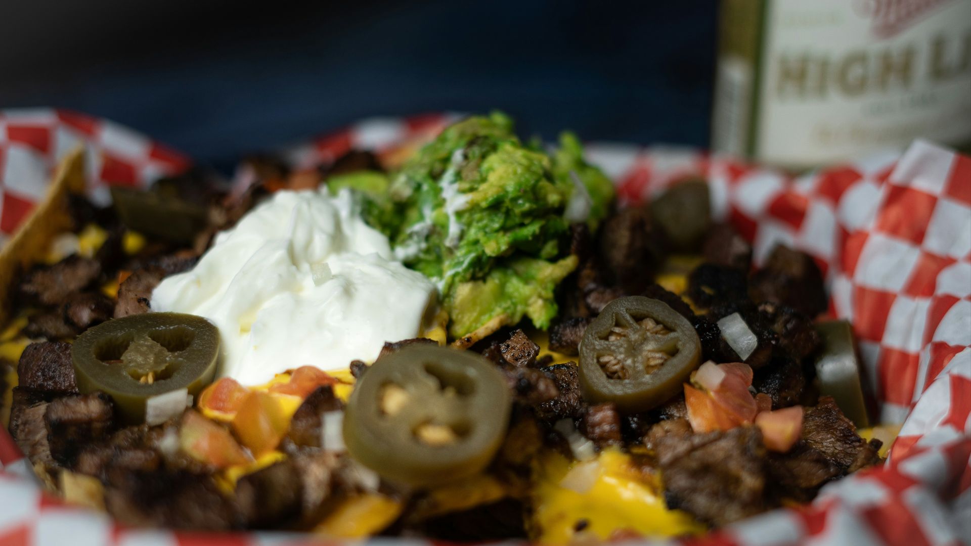 green vegetable on white and red checkered textile