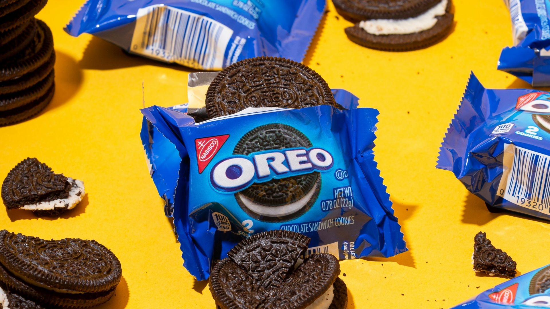 blue and yellow plastic pack