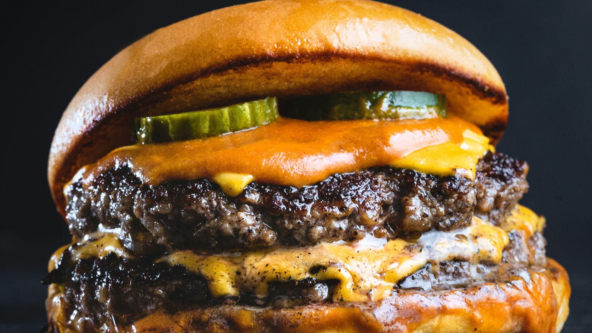 burger with patty and lettuce