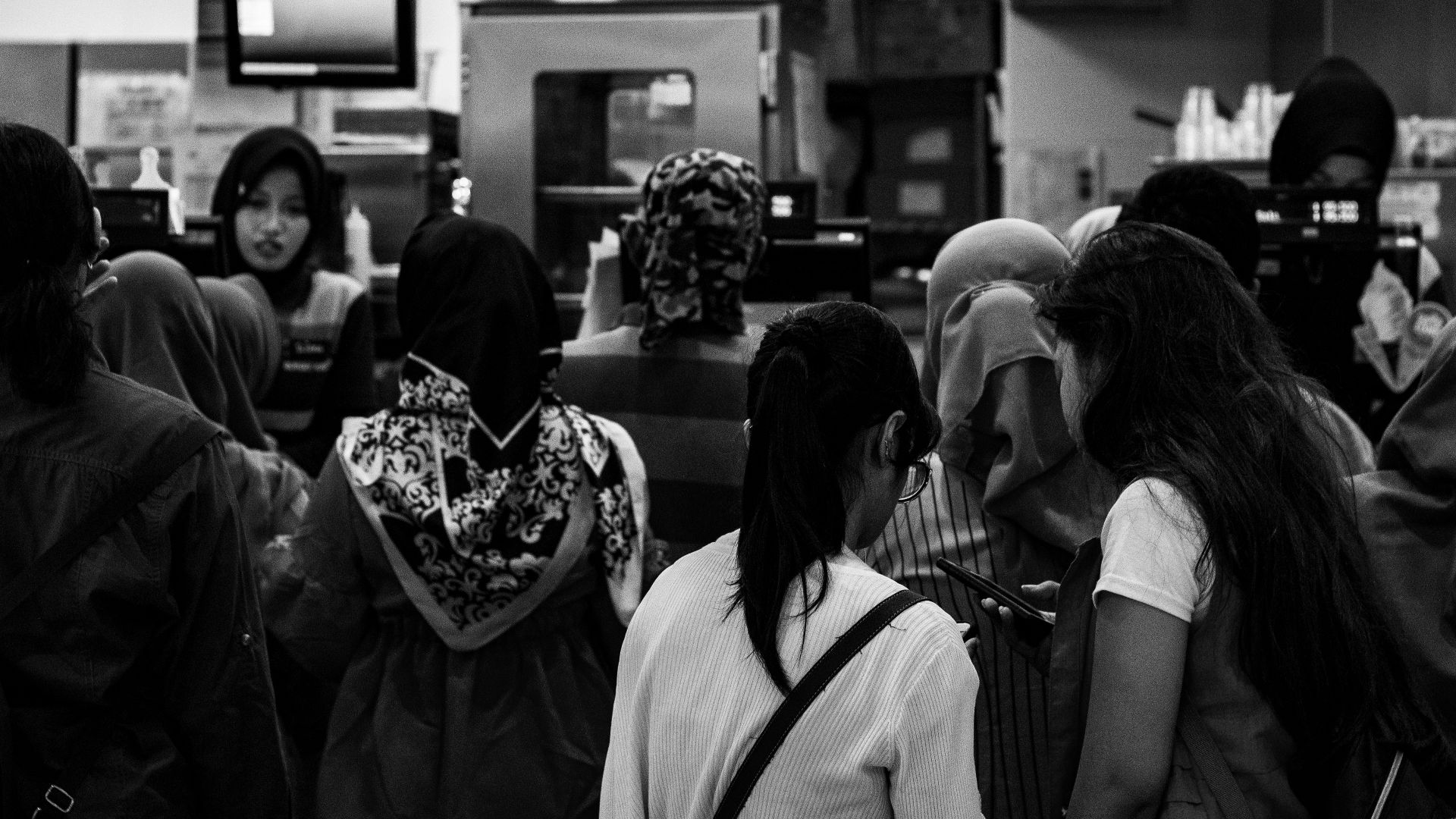 group of people on the fast food chain