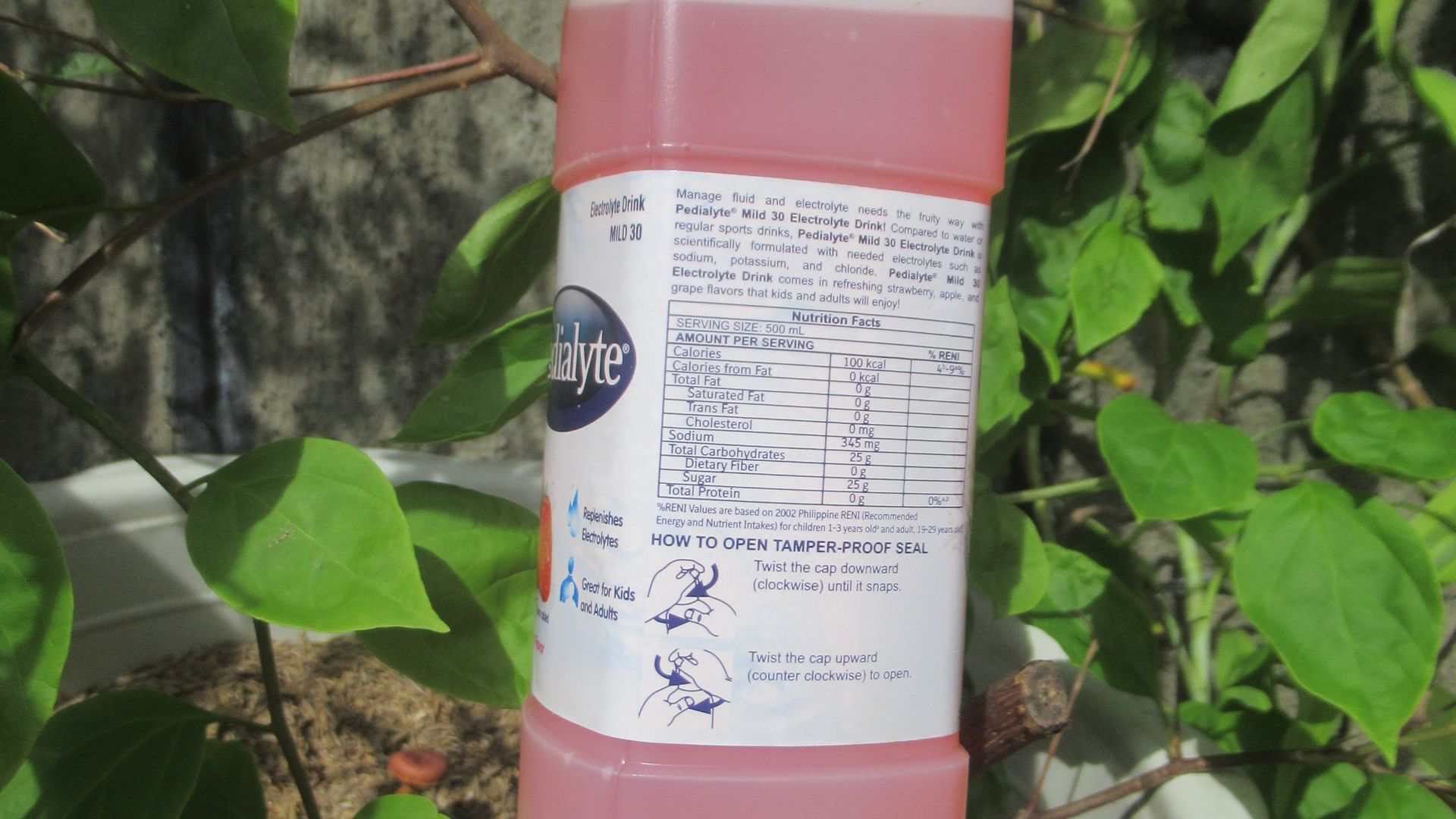 File:Pedialyte nutrition fact2.jpg