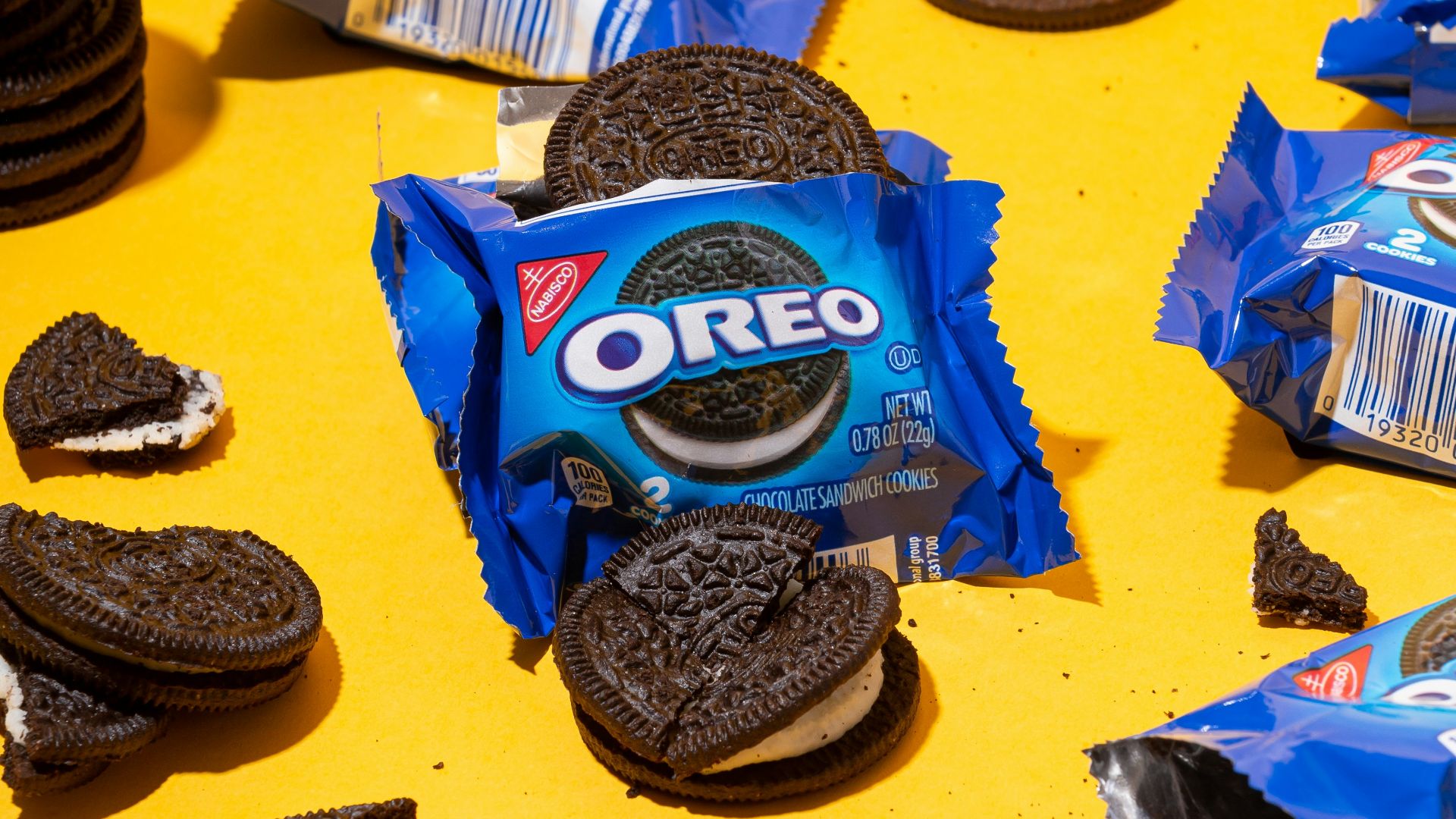 blue and yellow plastic pack