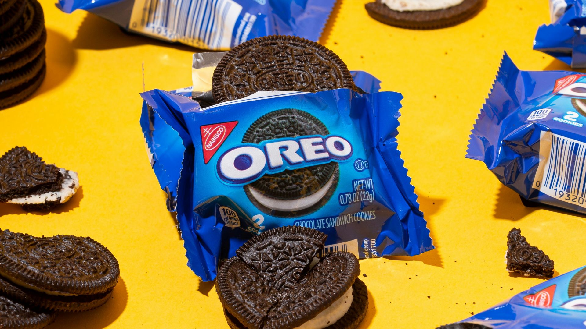 blue and yellow plastic pack