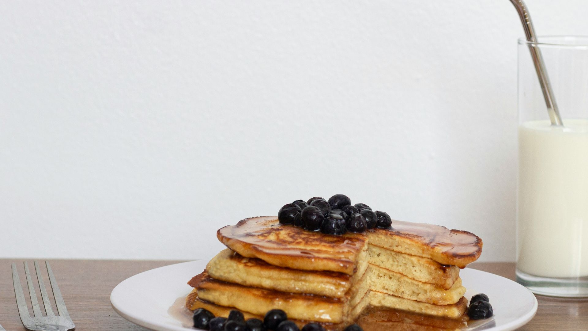 pancakes on white ceramic plate